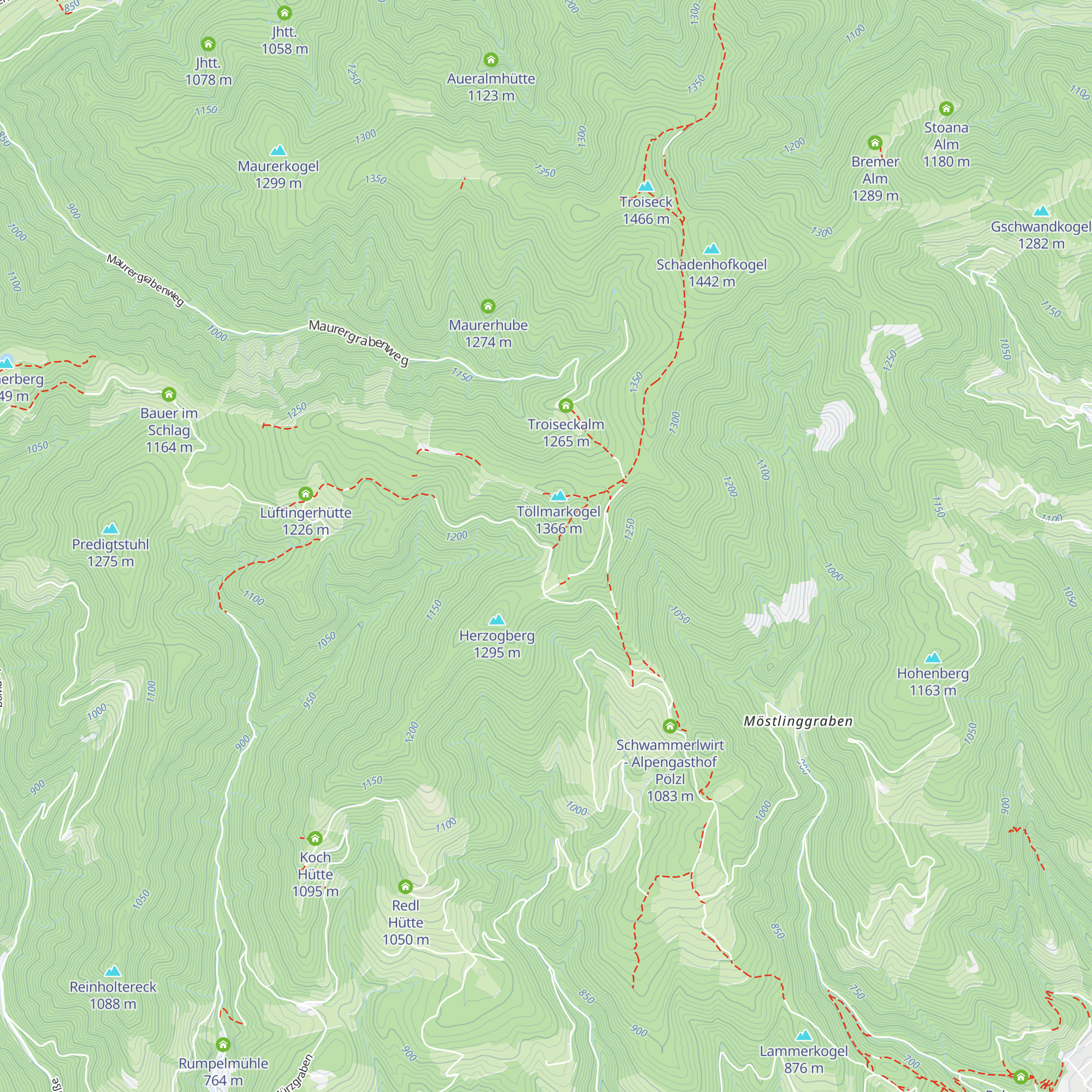 Töllermoaralm map