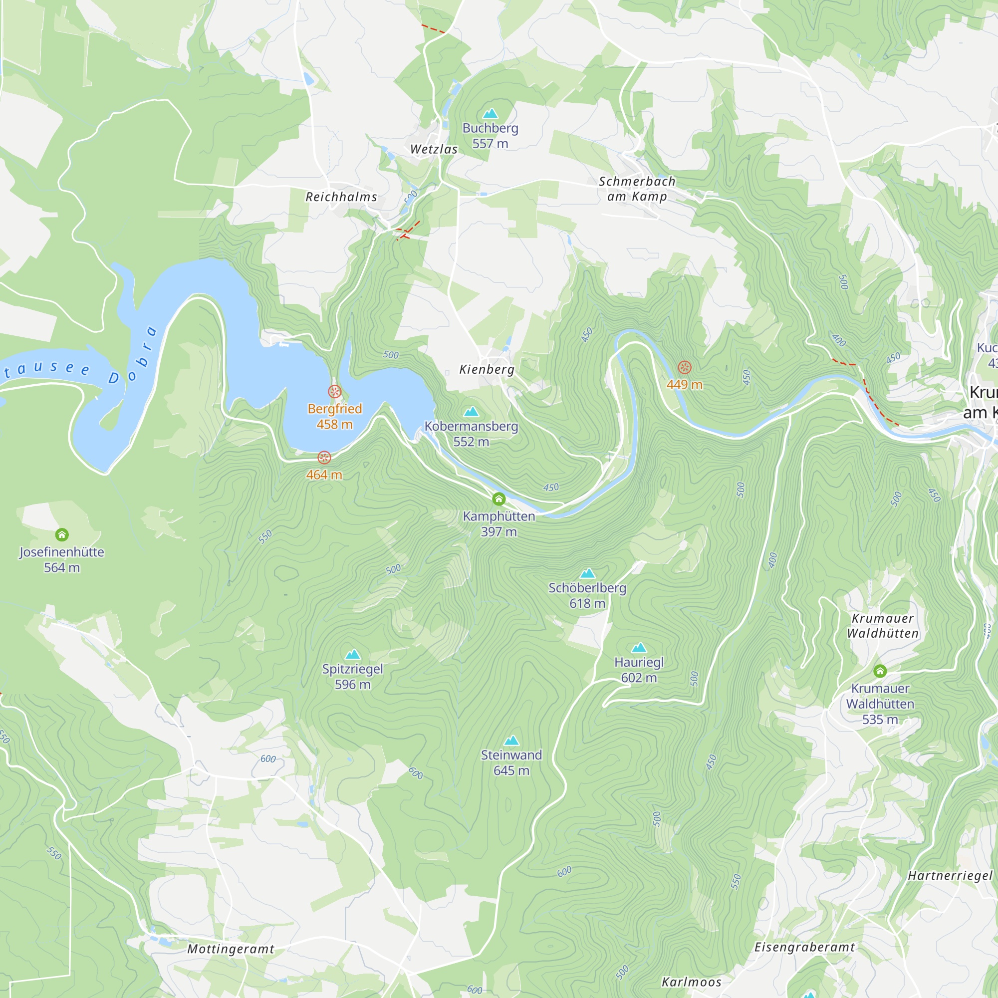 Kamphütten map