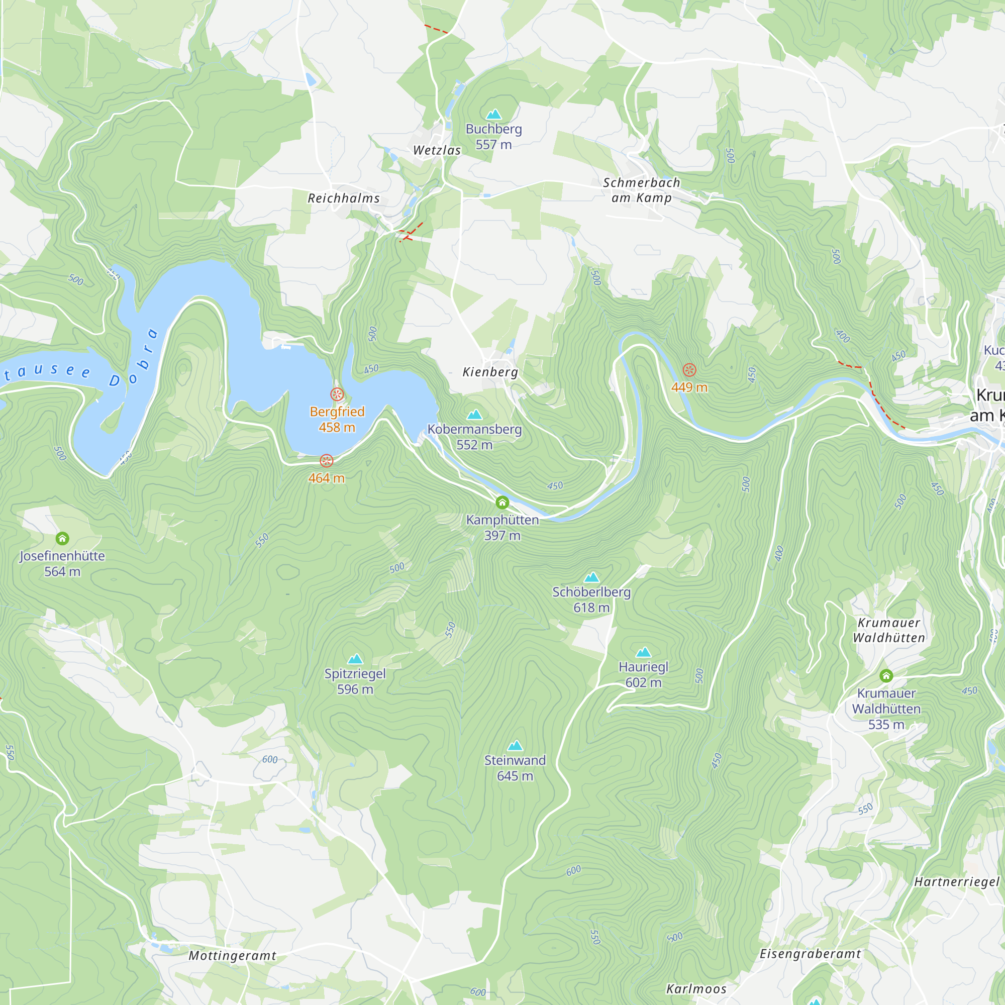 Kamphütten map