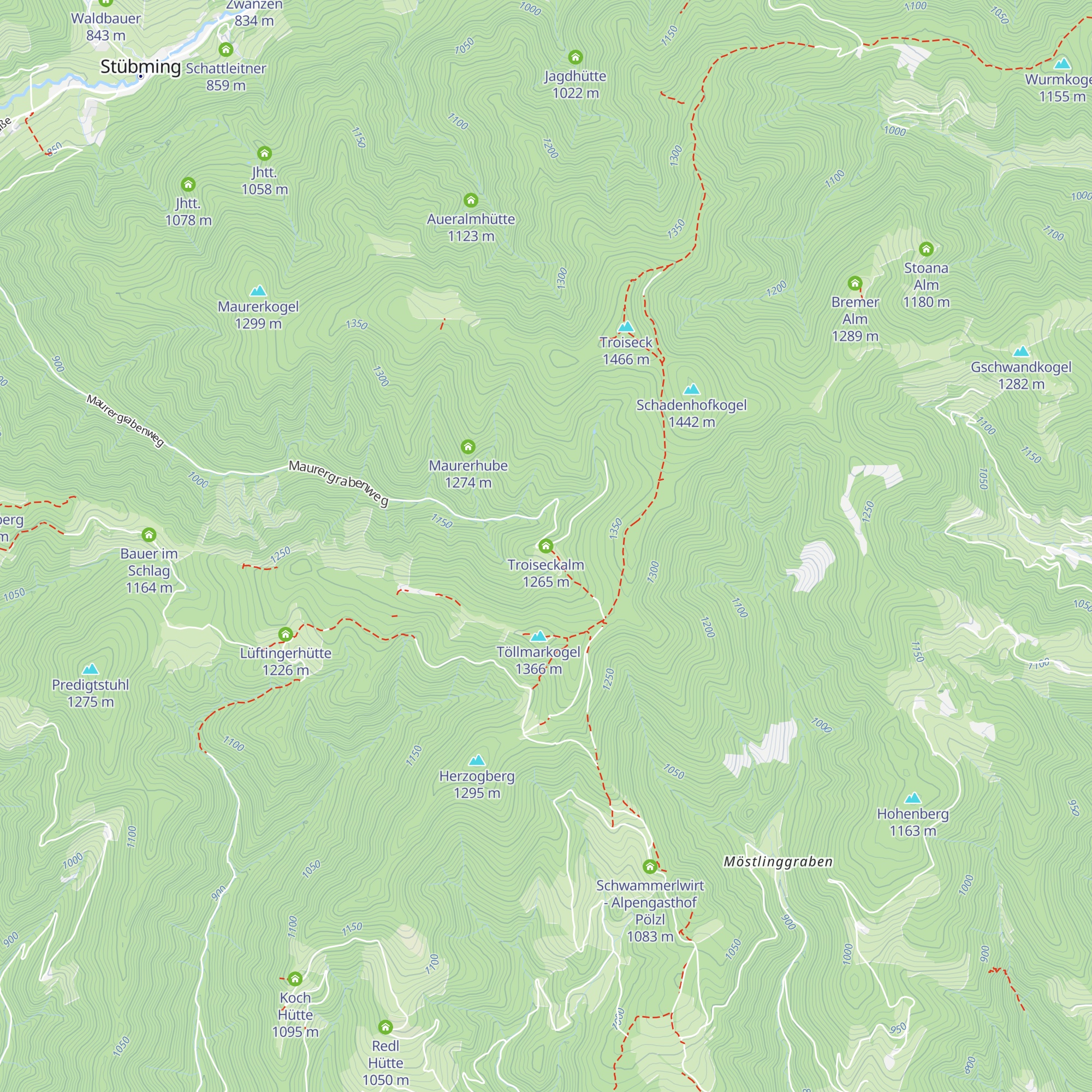 Troiseckalm map