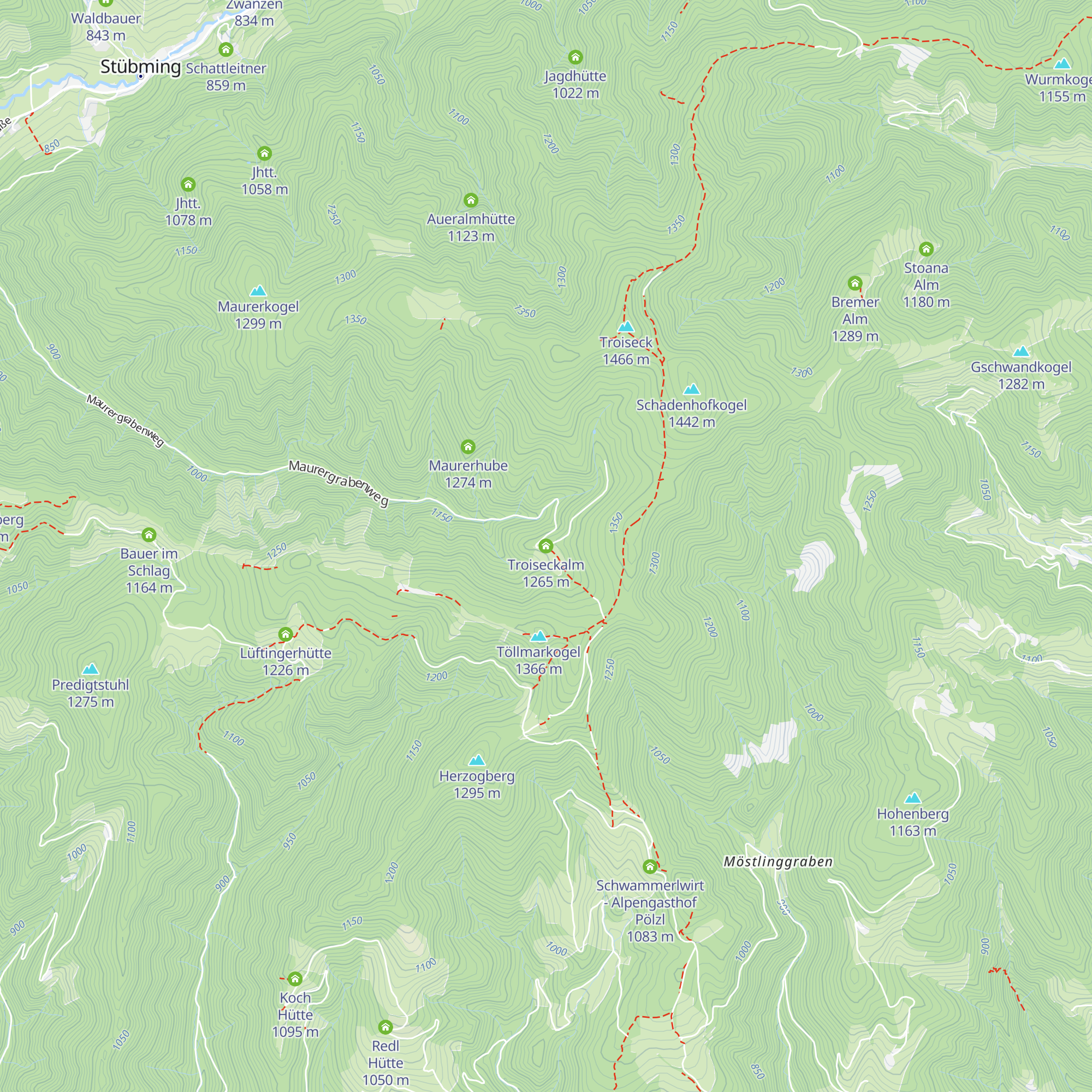 Troiseckalm map