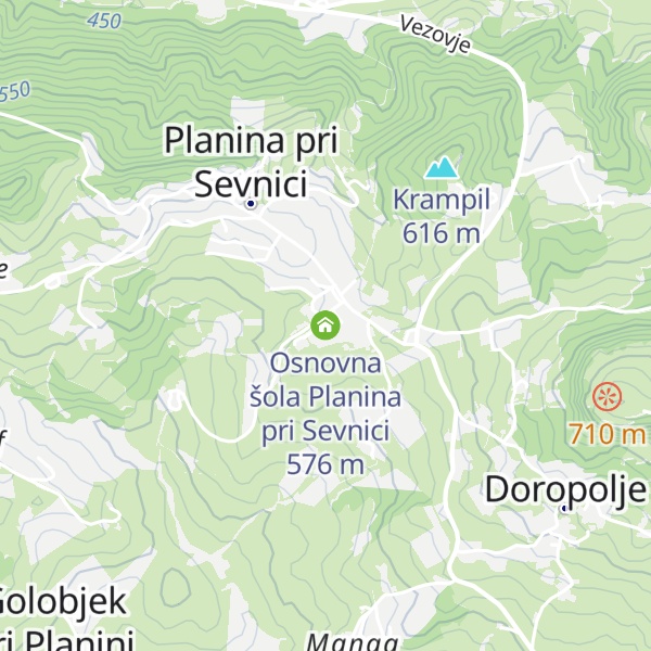 Map of Osnovna šola Planina pri Sevnici