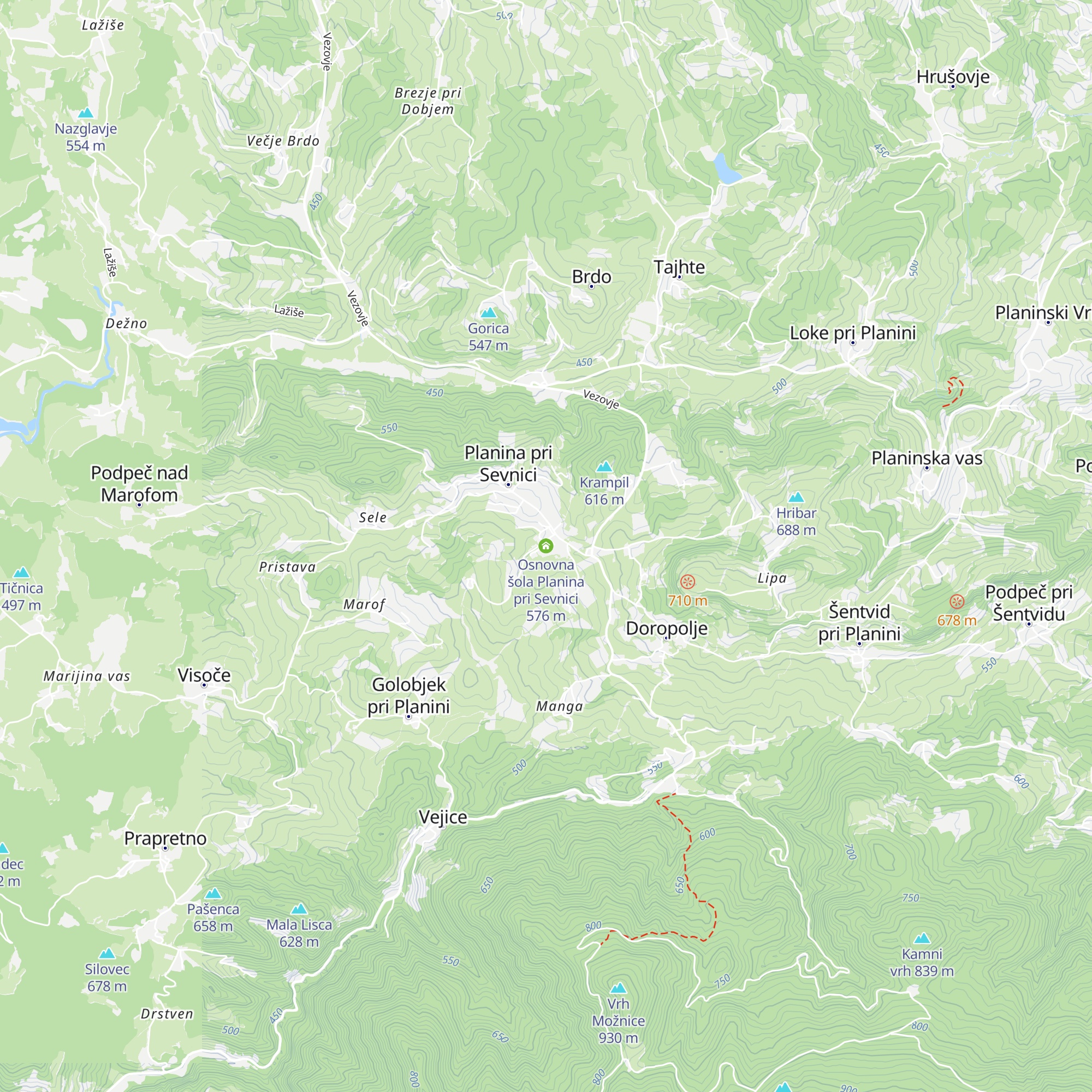 Osnovna šola Planina pri Sevnici map