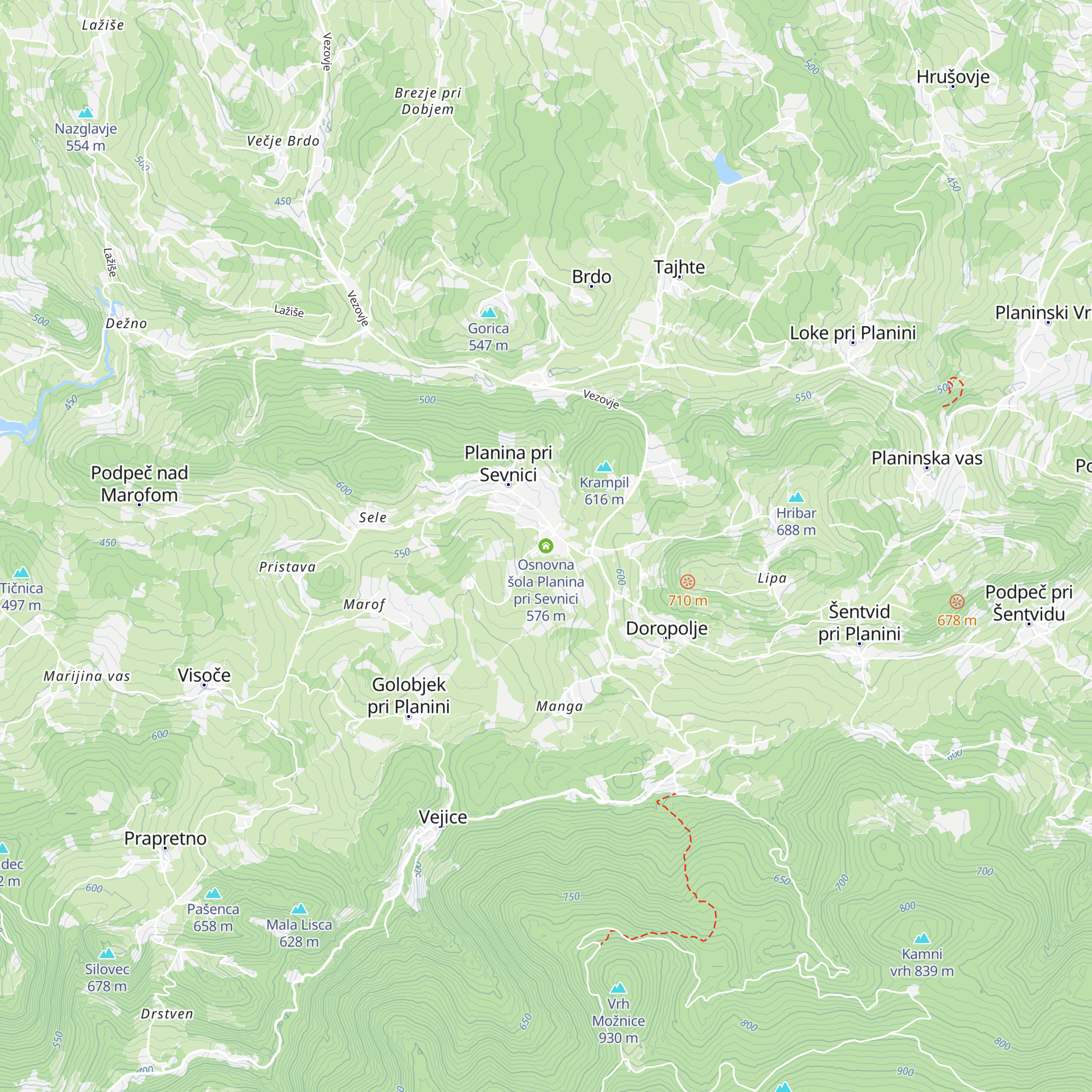 Osnovna šola Planina pri Sevnici map