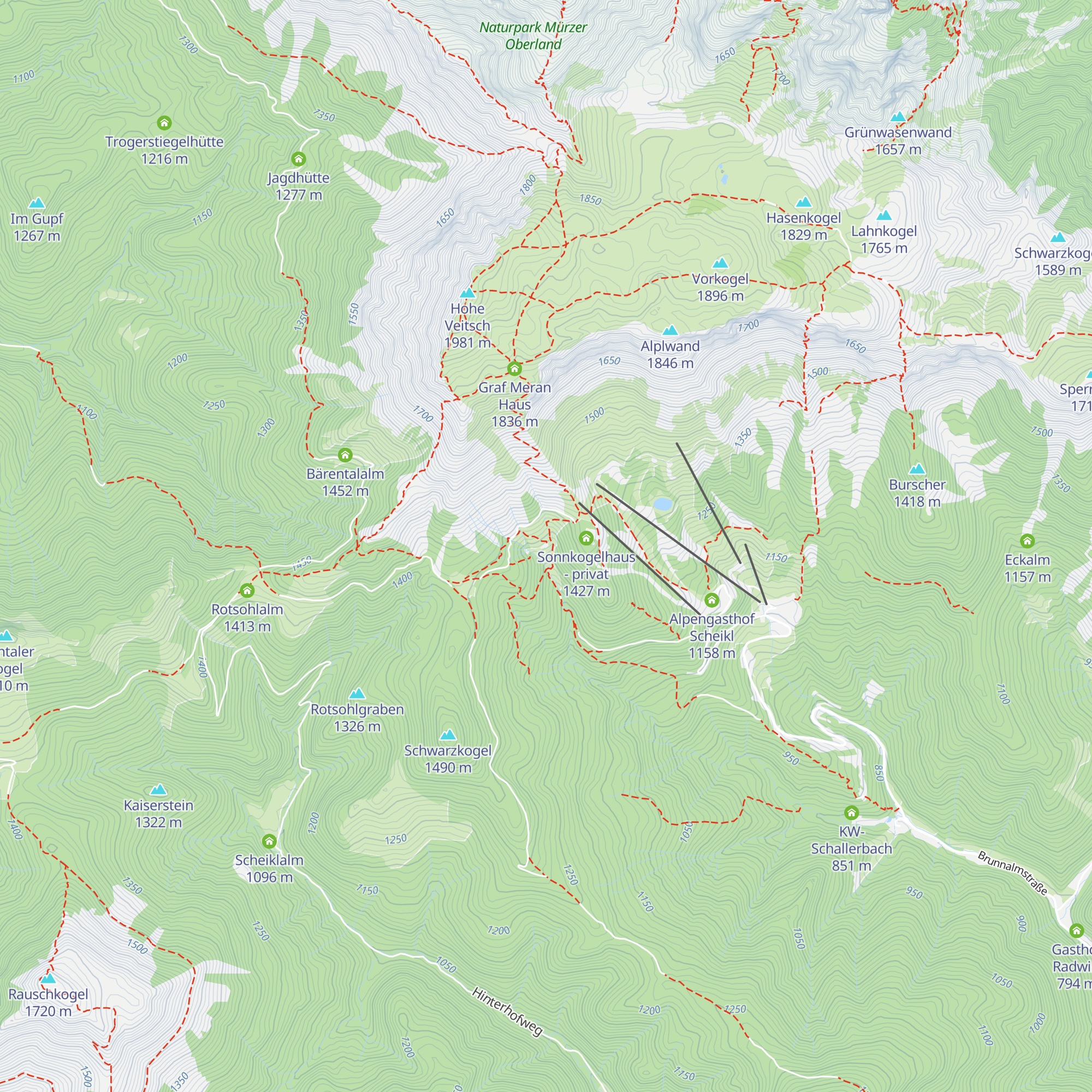 Schalleralm map