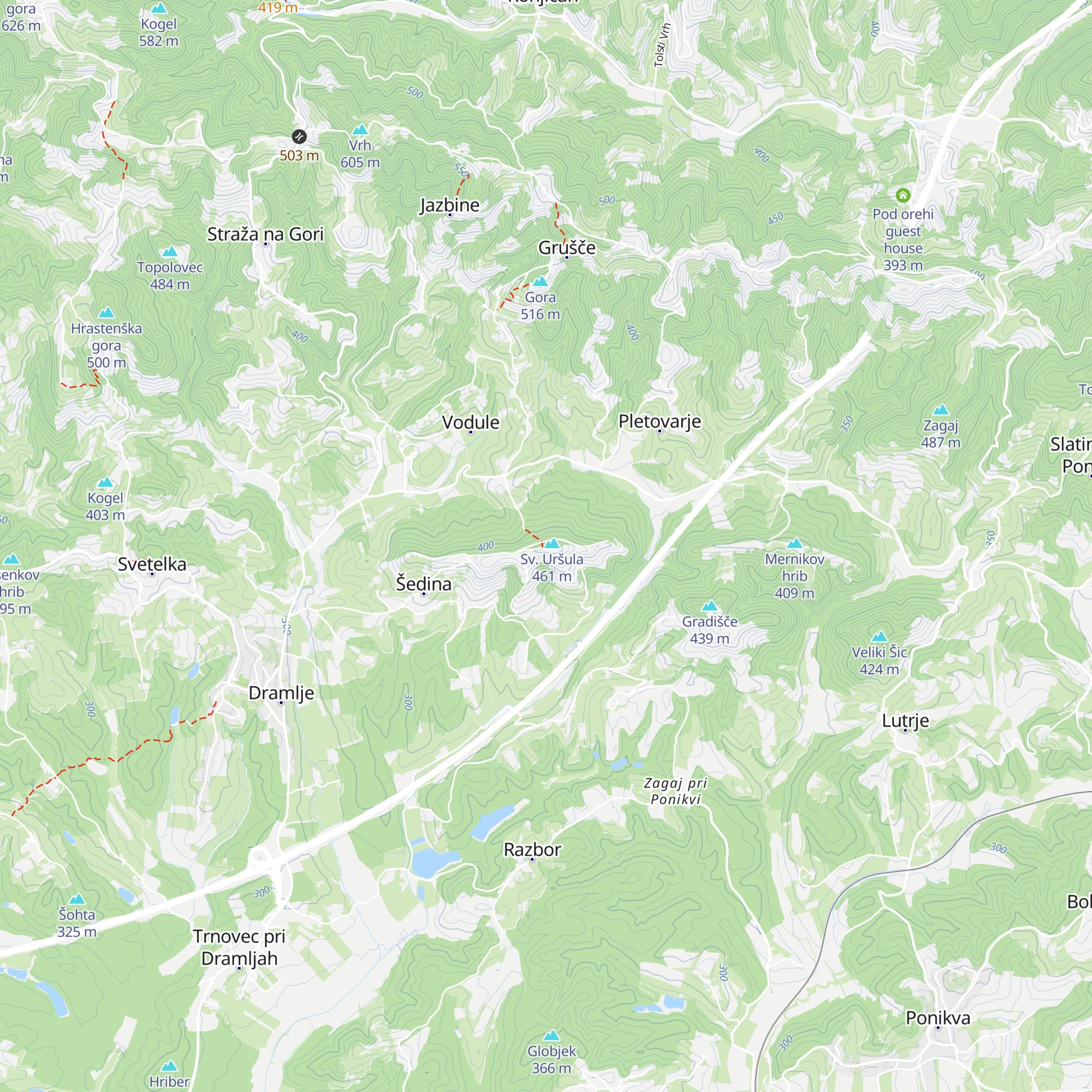 Planinska postojanka PD Dramlje map