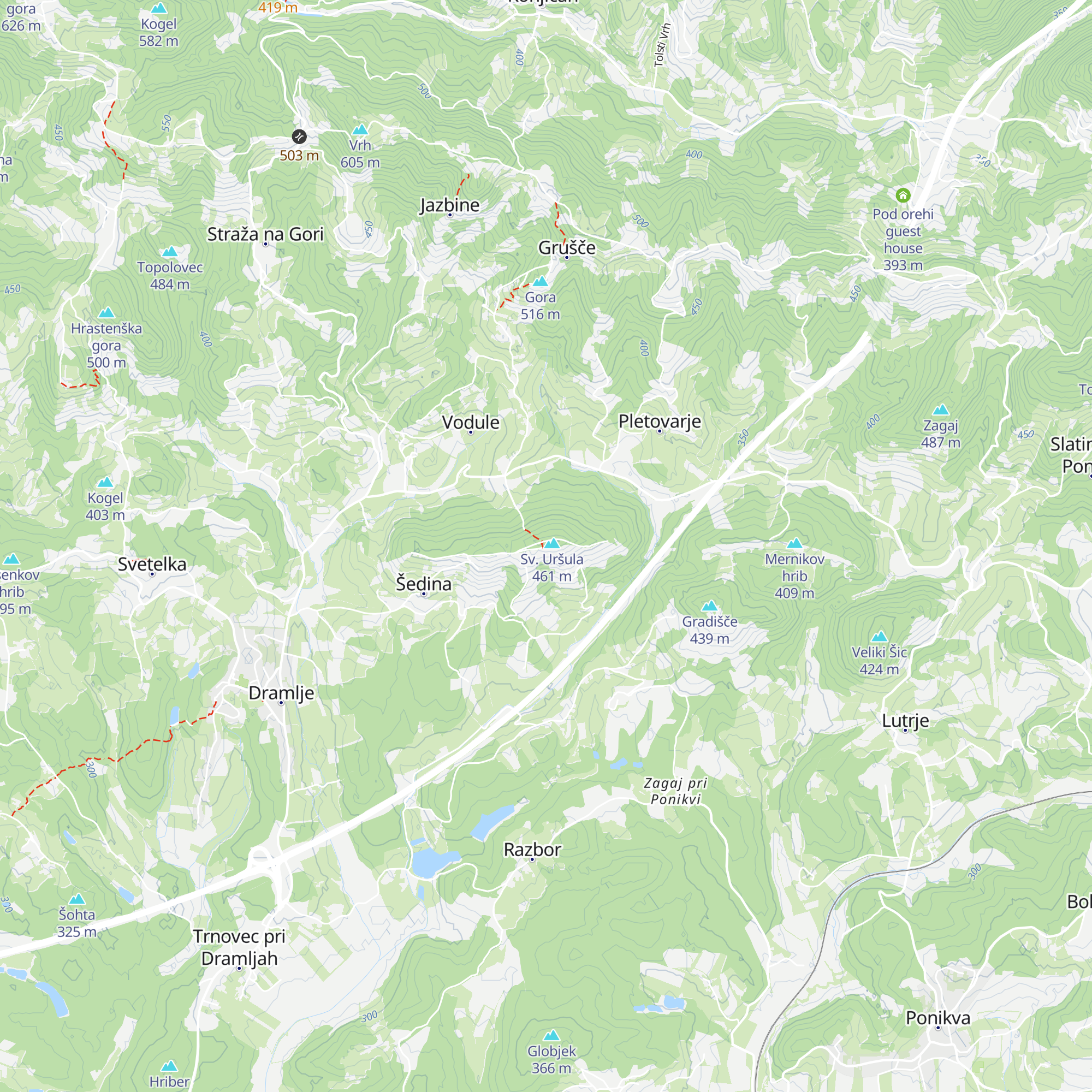 Planinska postojanka PD Dramlje map