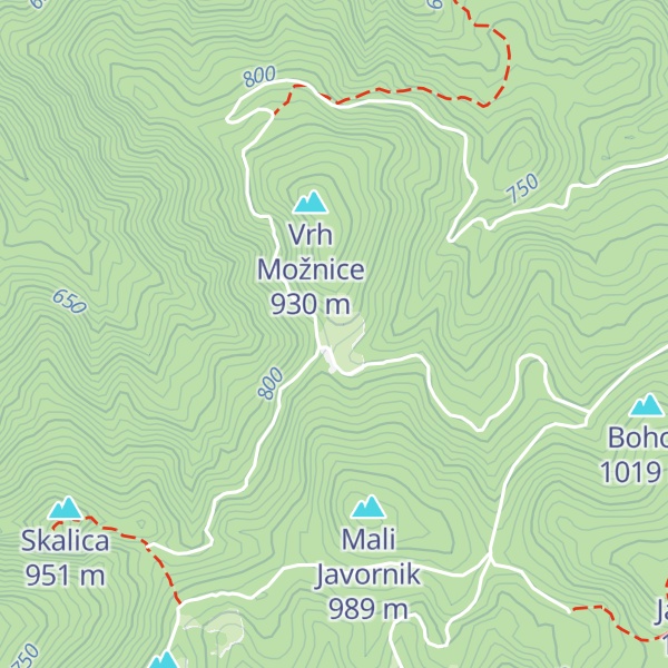 Map of Lovski dom Bohor