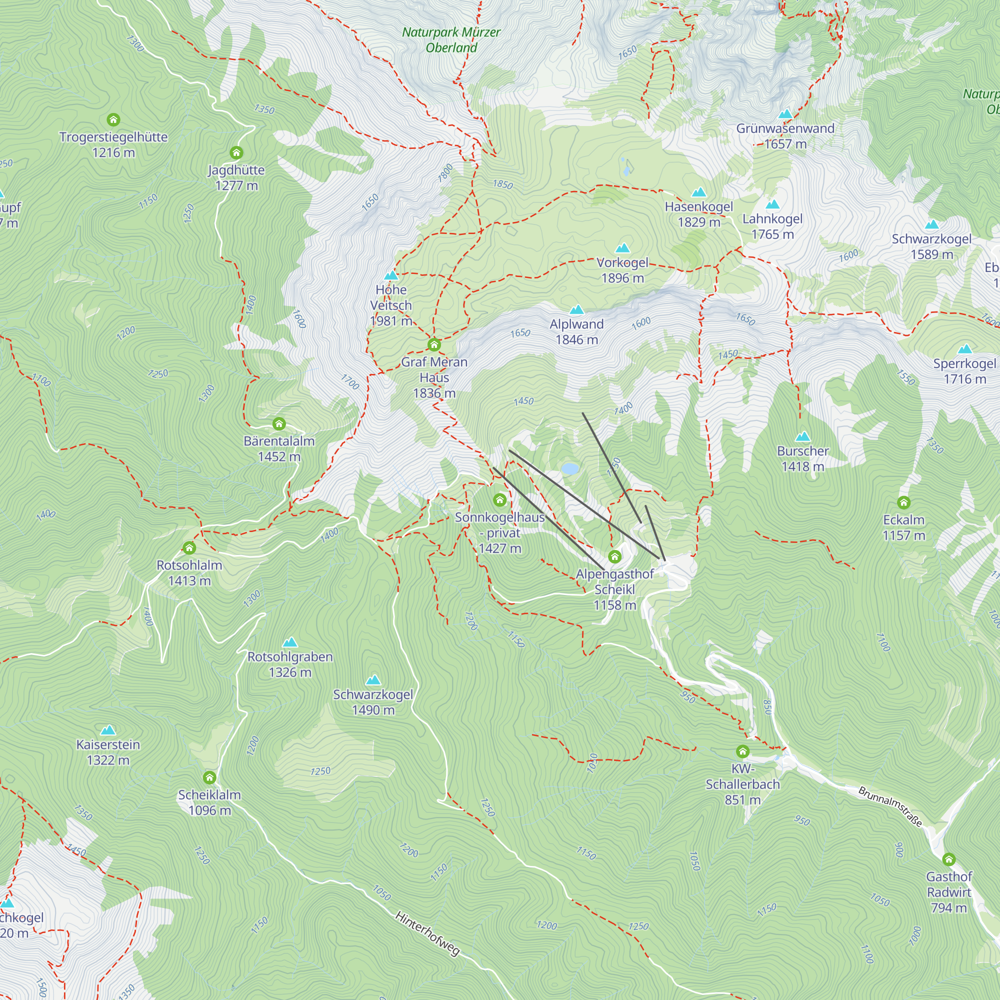 Sonnkogelhaus - privat map