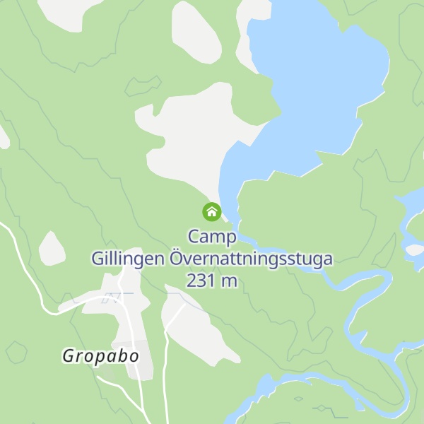 Map of Camp Gillingen Övernattningsstuga