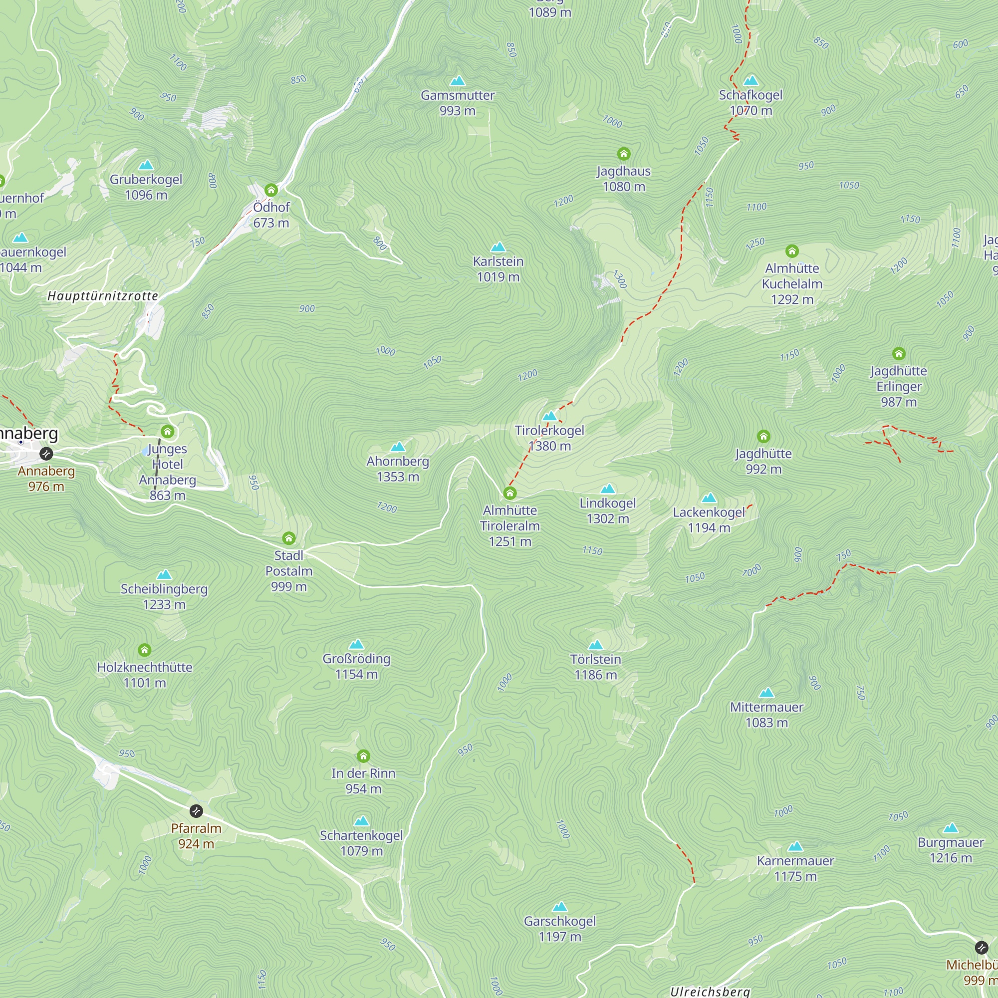 Jagdhütte Tiroleralm map