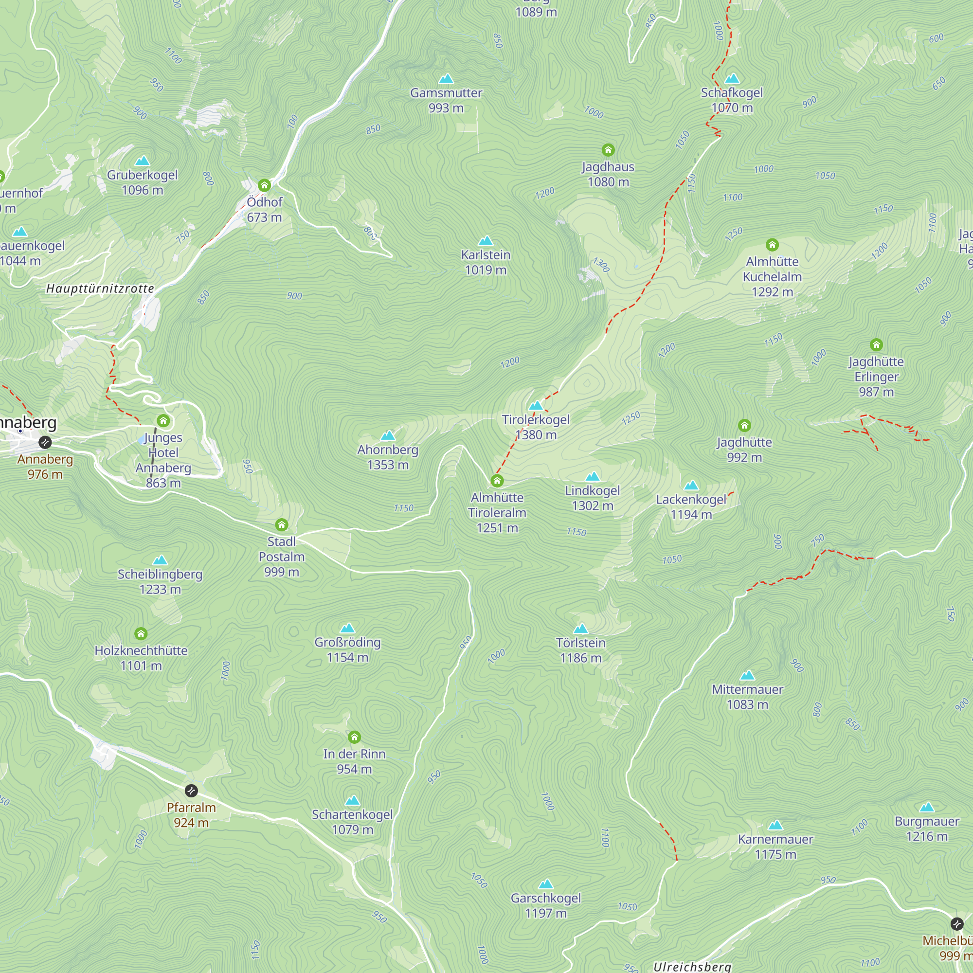 Jagdhütte Tiroleralm map