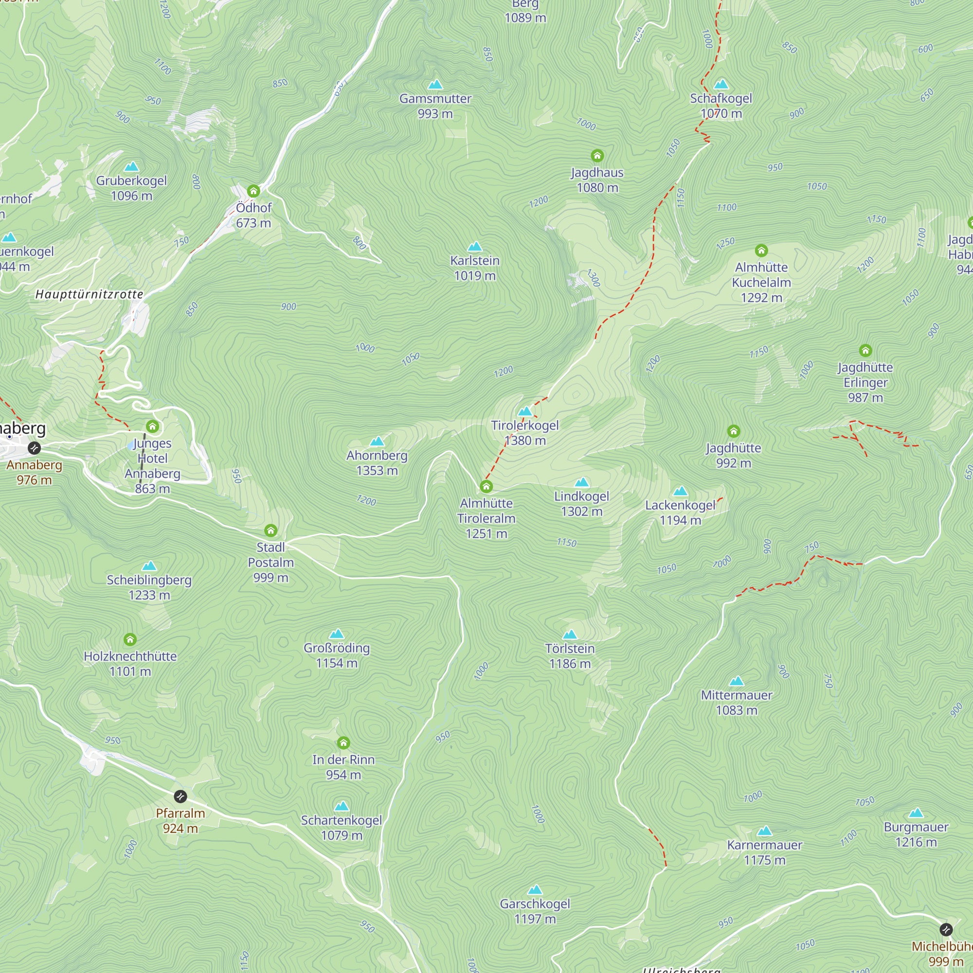 Almhütte Tiroleralm map