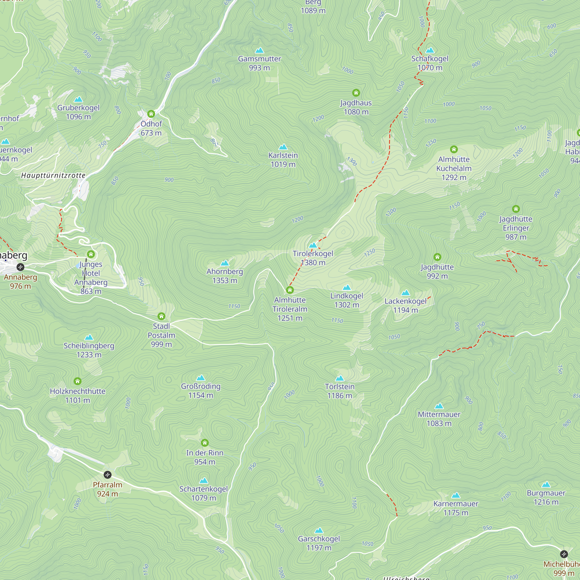Almhütte Tiroleralm map