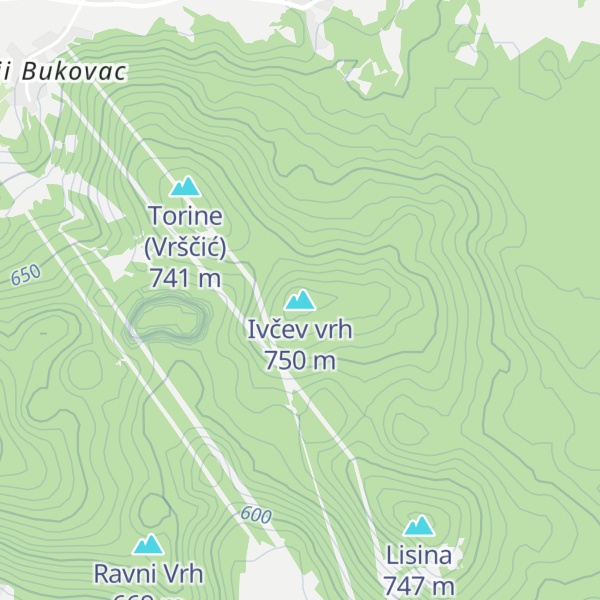 Map of Ivčev vrh
