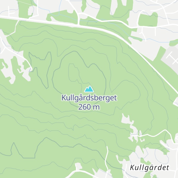 Map of Kullgårdsberget