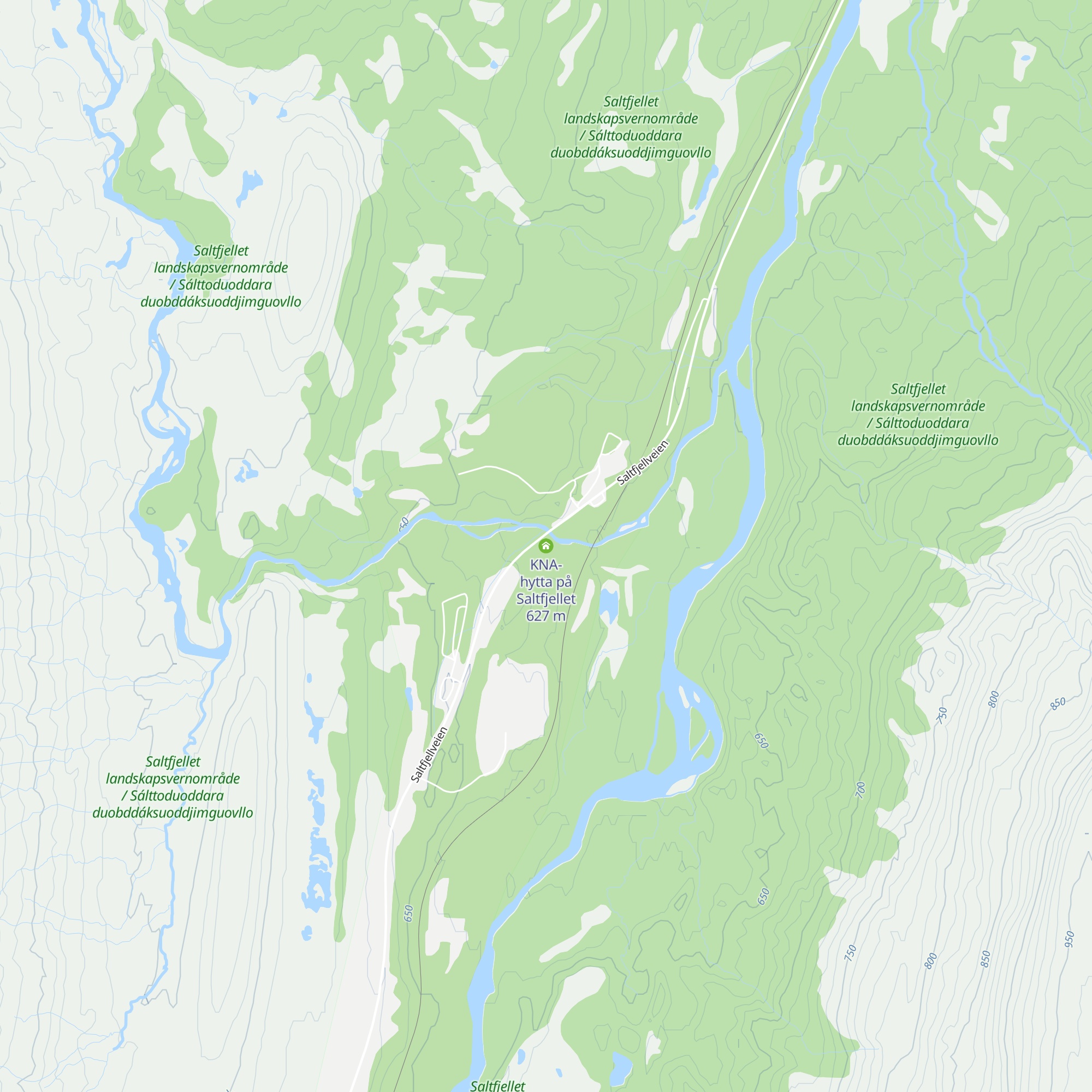 KNA-hytta på Saltfjellet map
