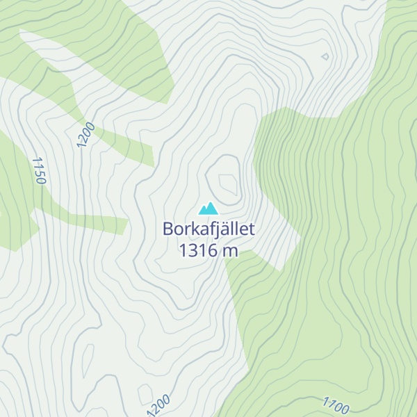 Map of Borkafjället