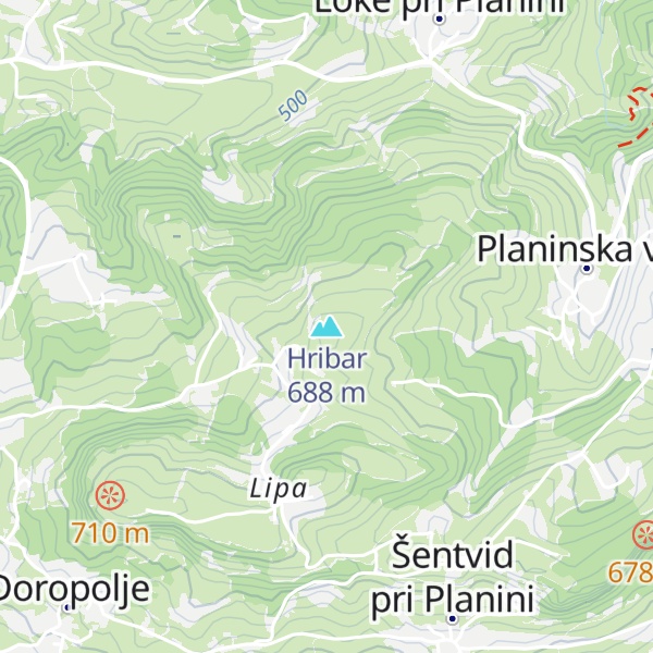 Map of Hribar