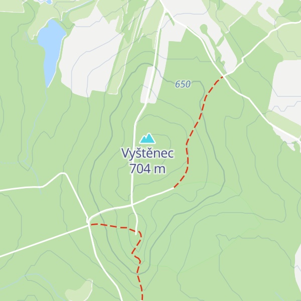 Map of Čertovy peřiny