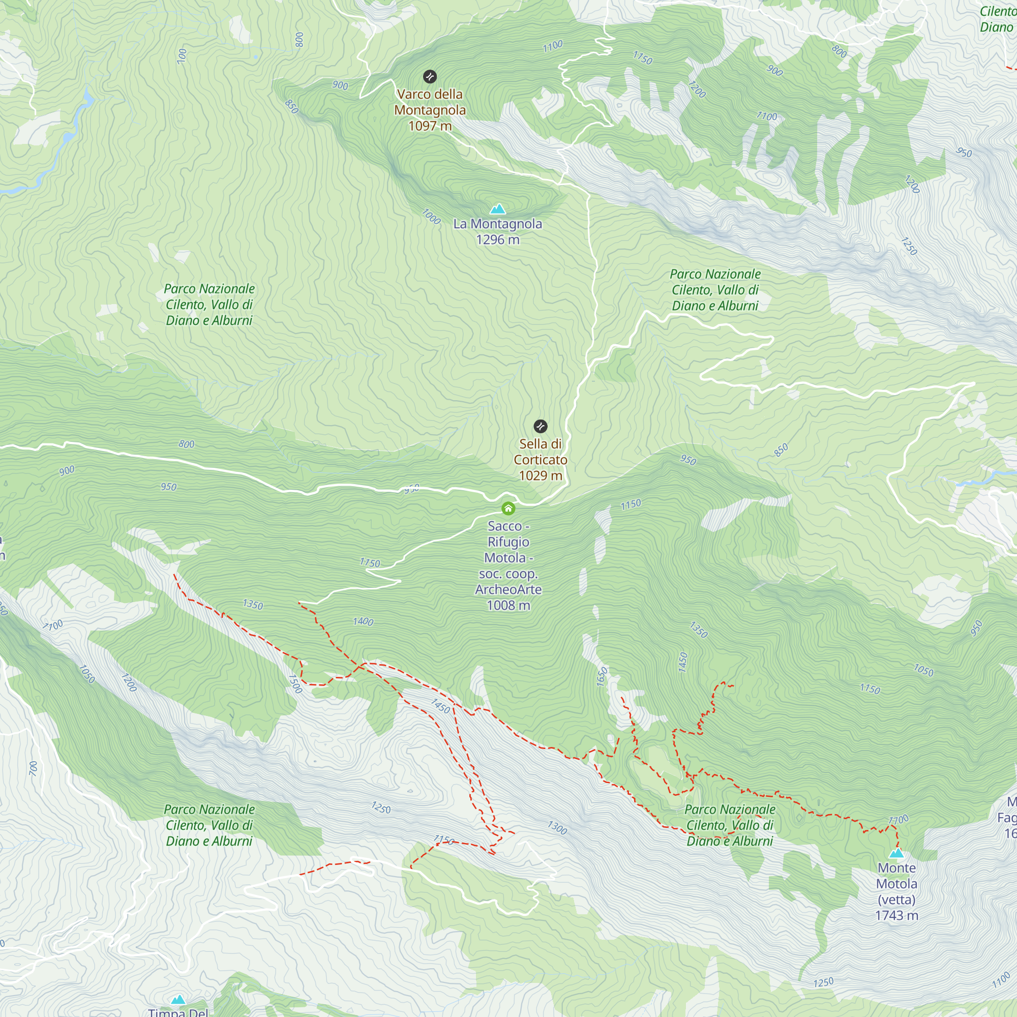 Sacco - Rifugio Motola - soc. coop. ArcheoArte map