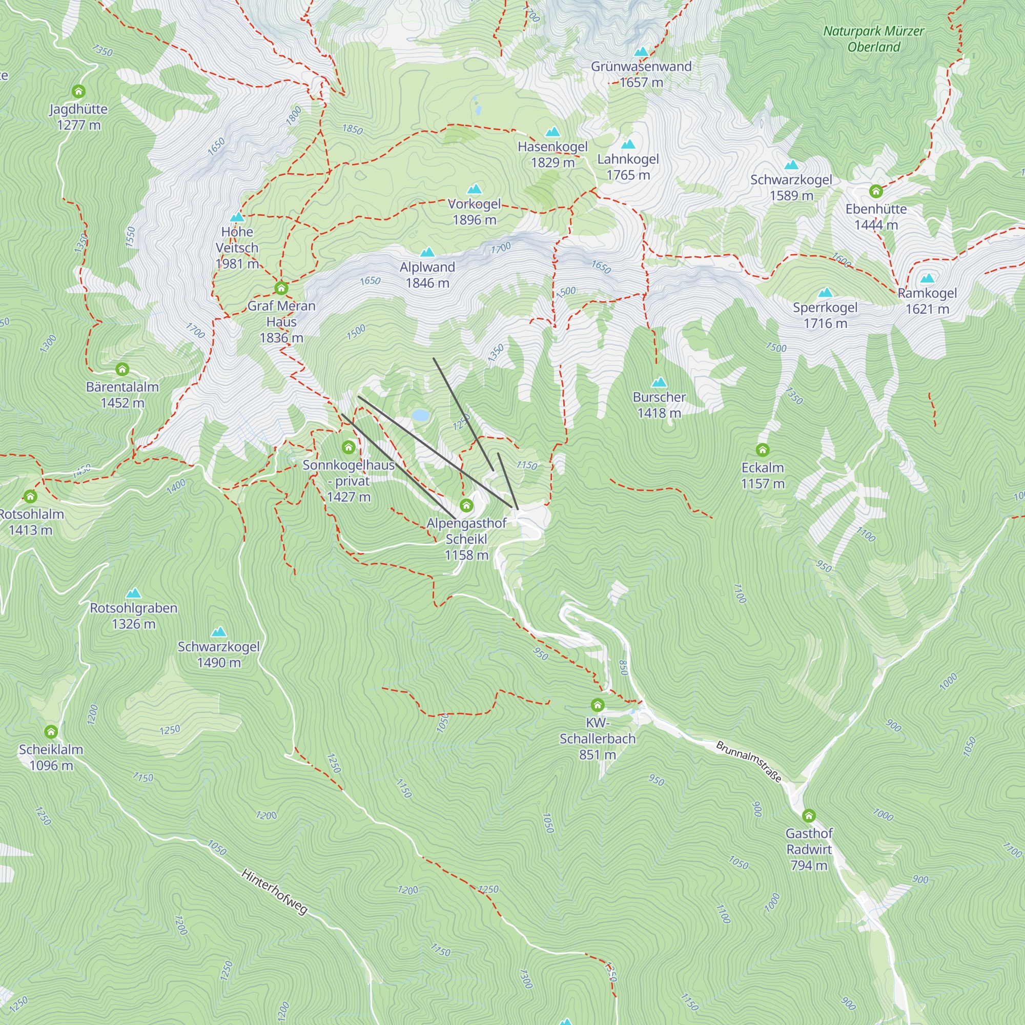 Brunnalm map