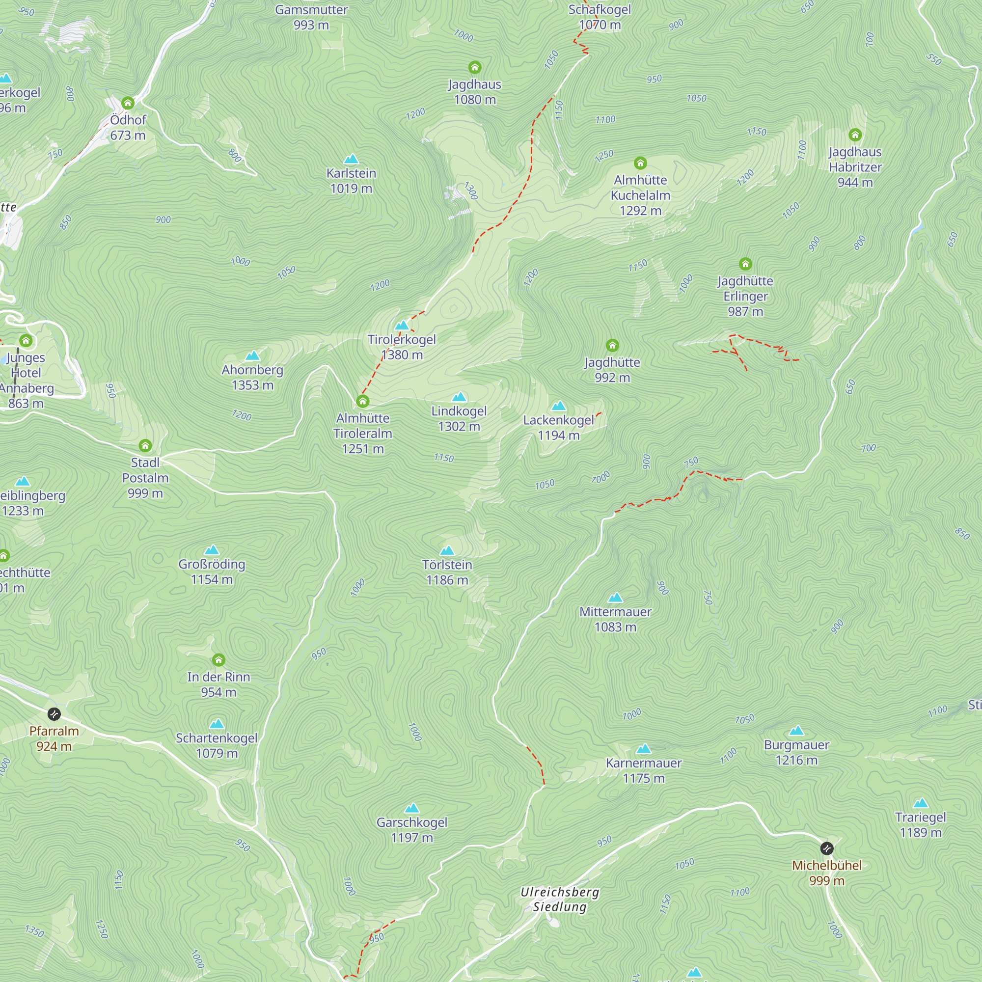 Jagdhütte Ebenbaueralm map