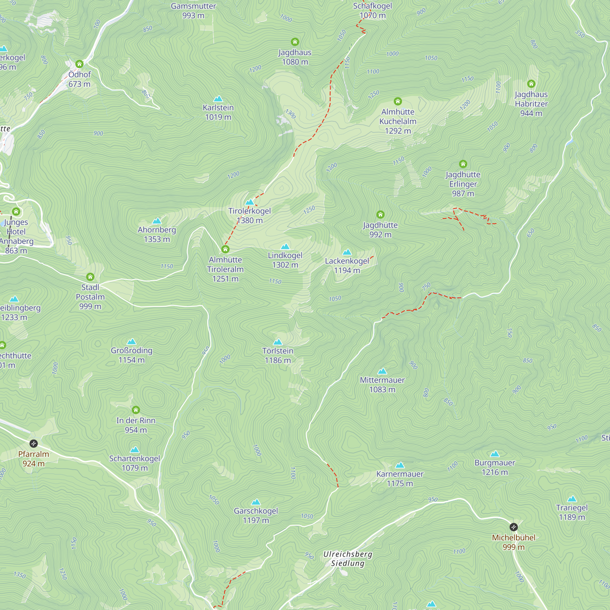 Jagdhütte Ebenbaueralm map