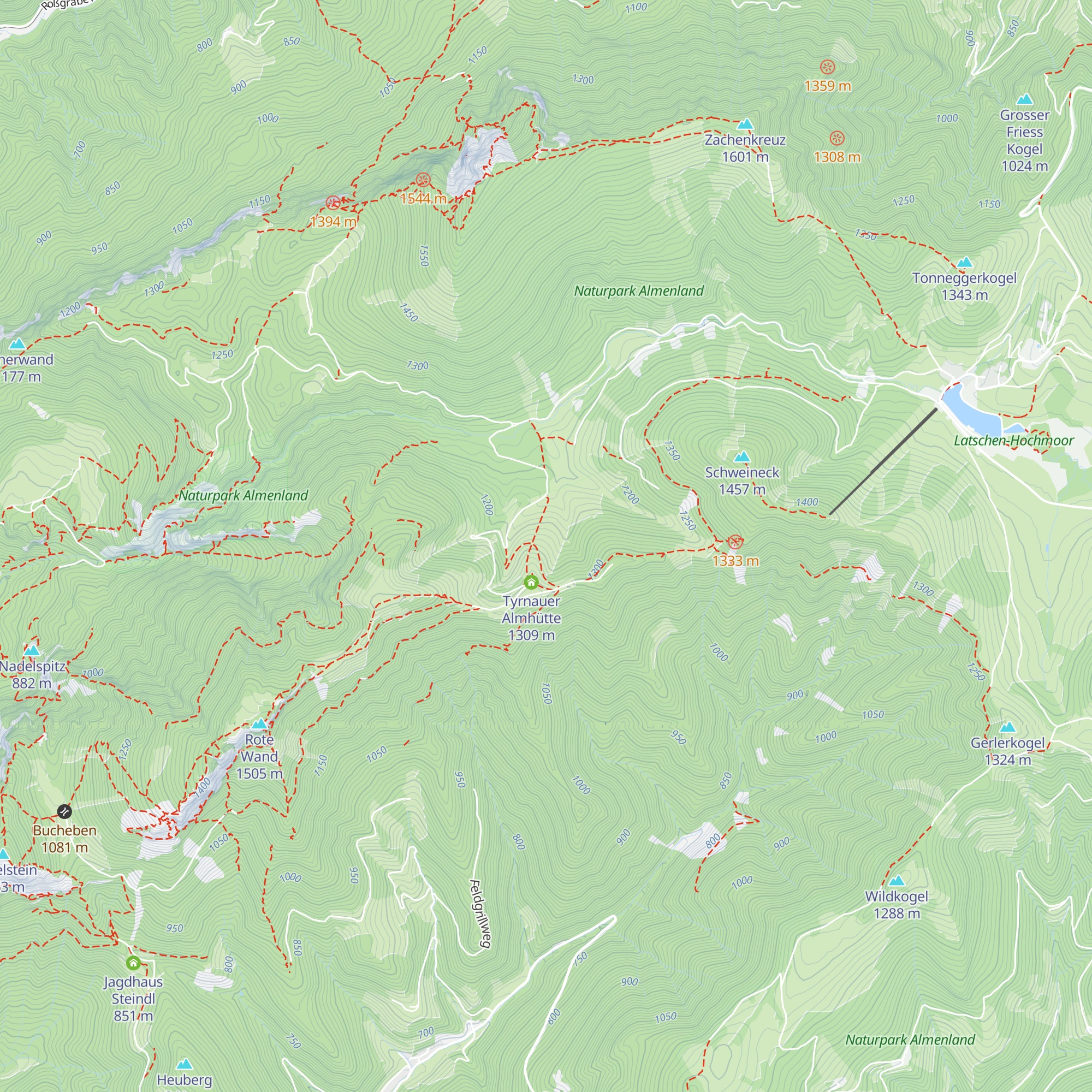 Tyrnauer Alm map