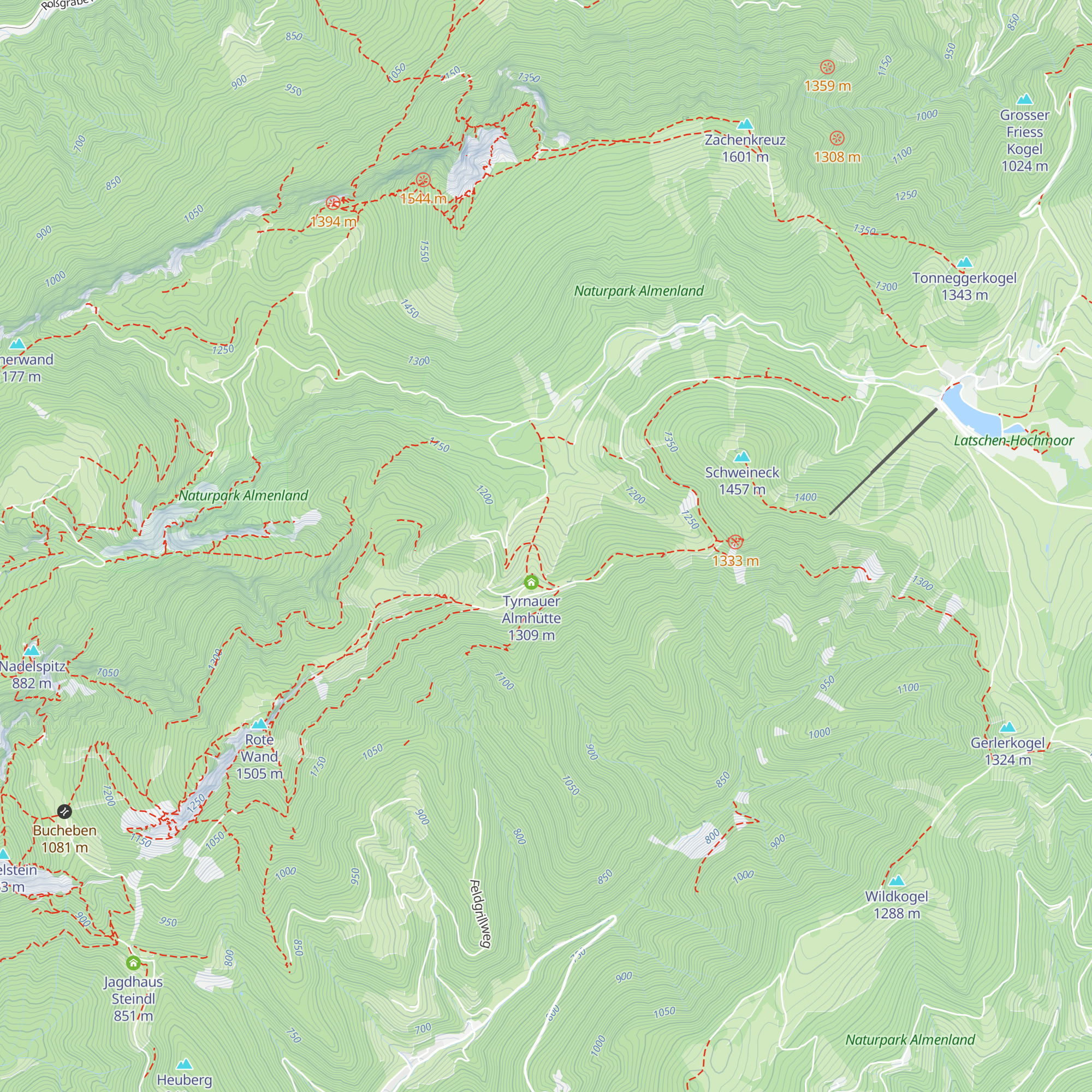 Tyrnauer Alm map