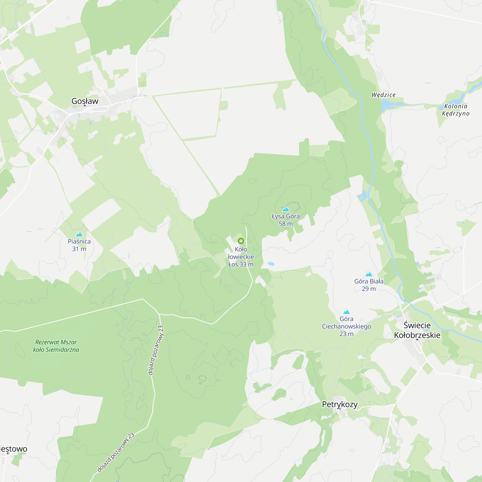 Koło łowieckie Łoś map