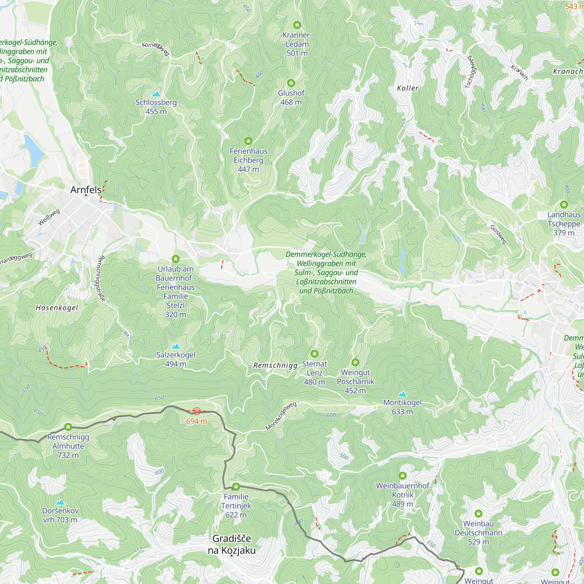 Hopfenhof Poscharnik map