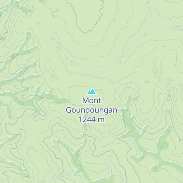 Map of Mont Goundoungan