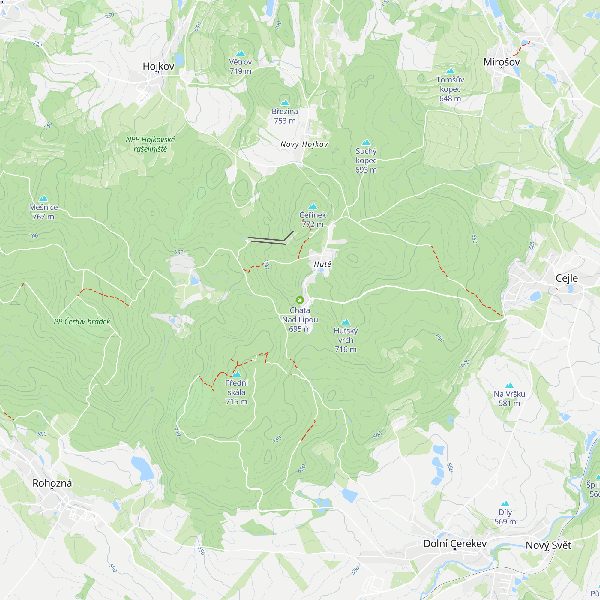 Chata Nad Lípou map