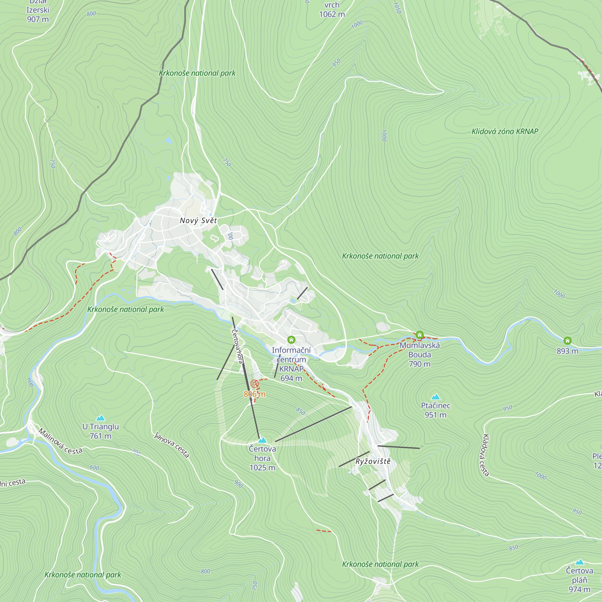 Chata v zákoutí map