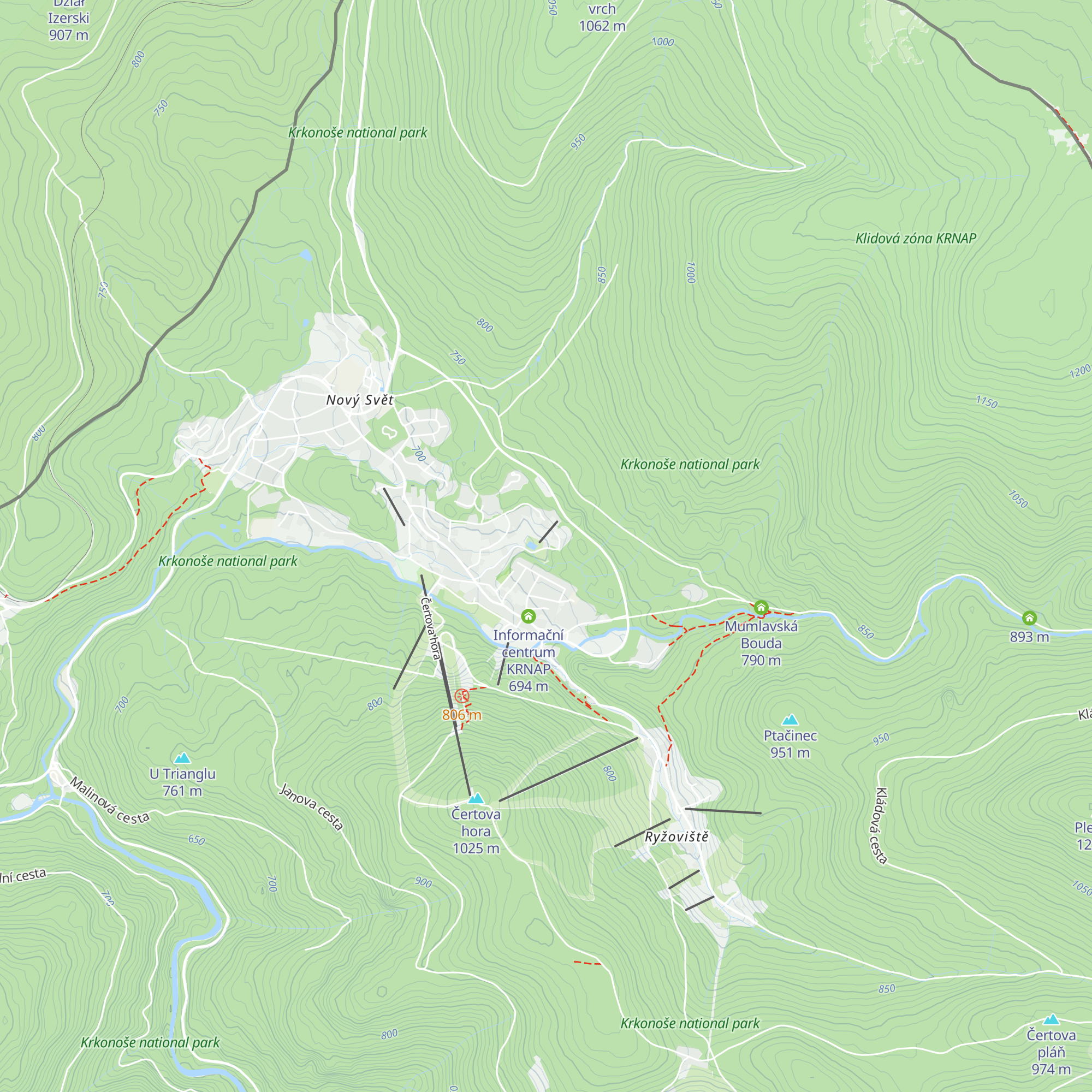 Chata v zákoutí map