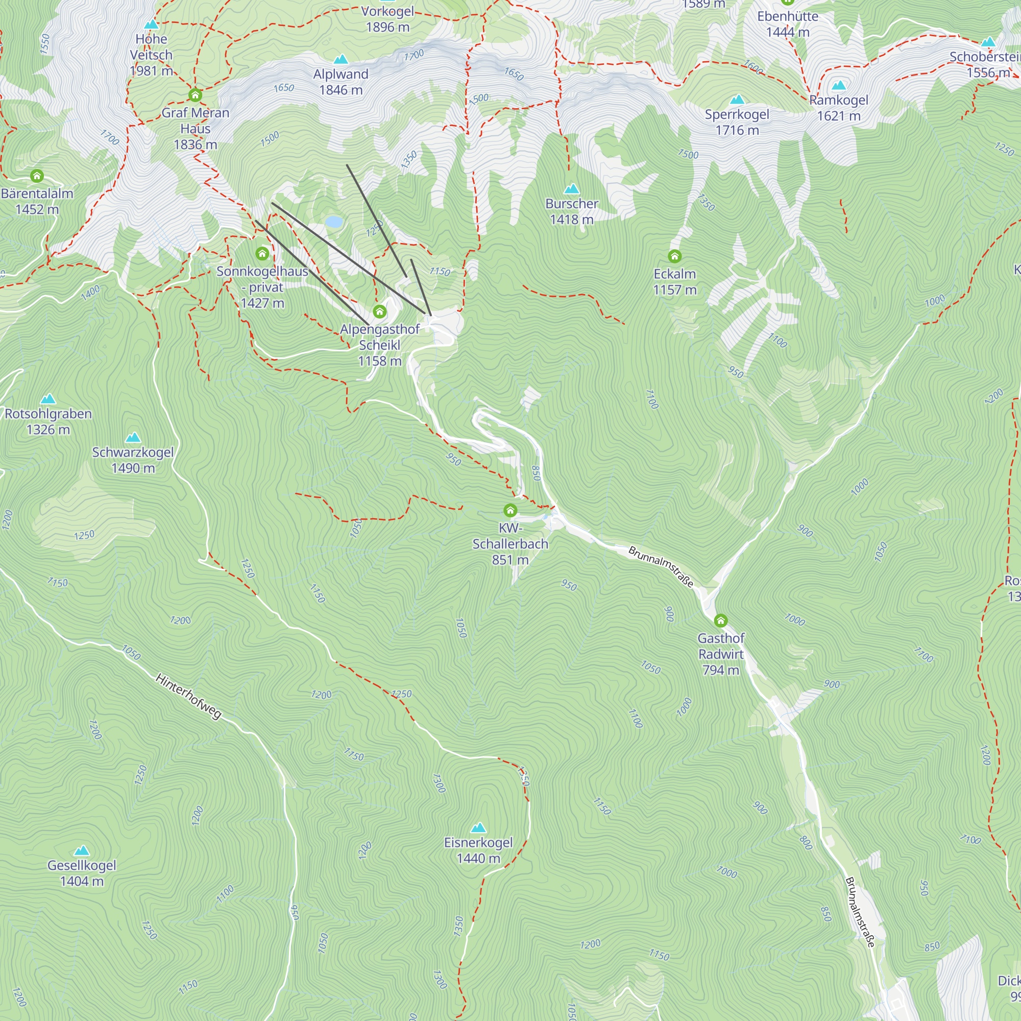 KW-Schallerbach map