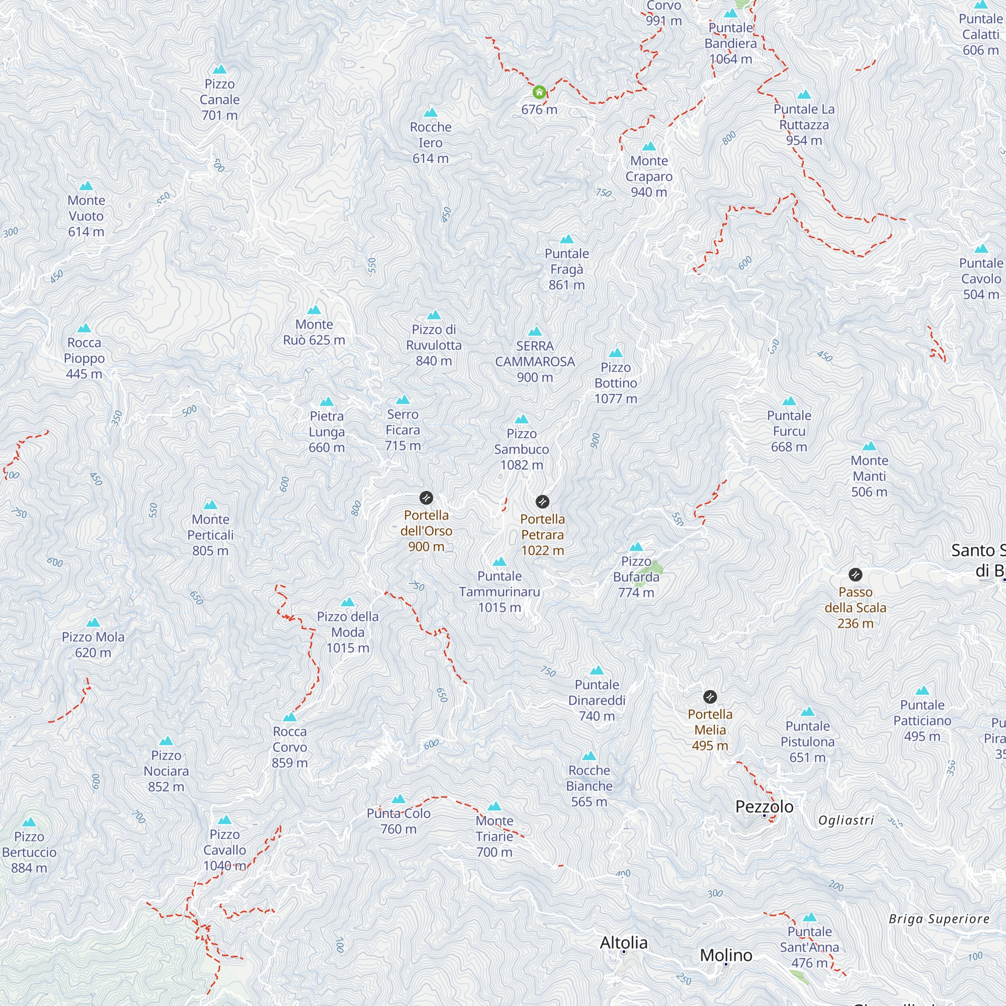 Rifugio San Calogero map