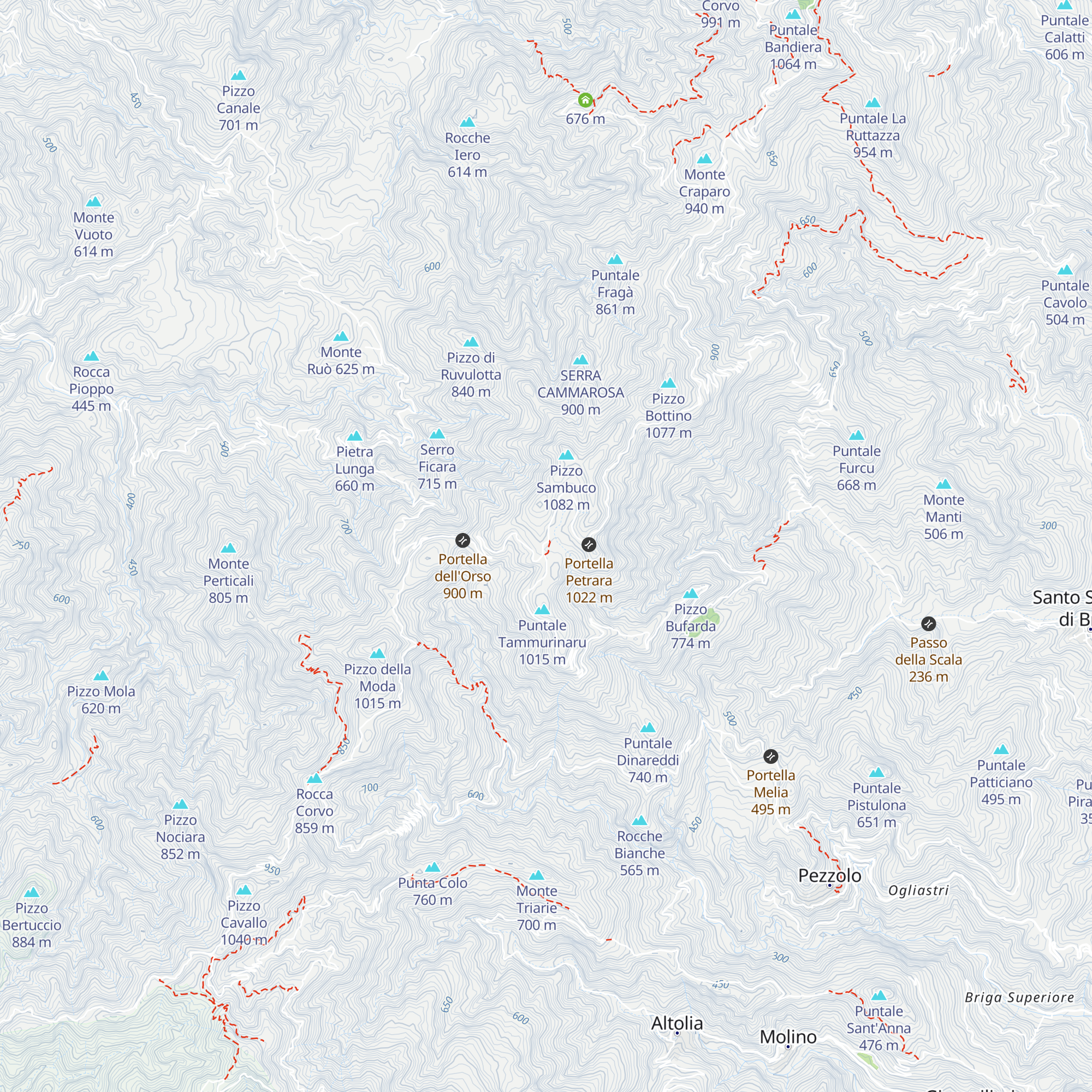 Rifugio San Calogero map