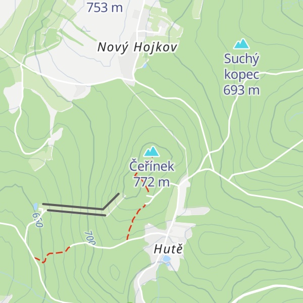 Map of Čeřínek
