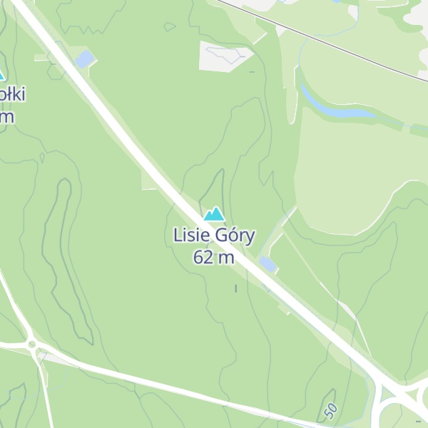 Map of Lisie Góry