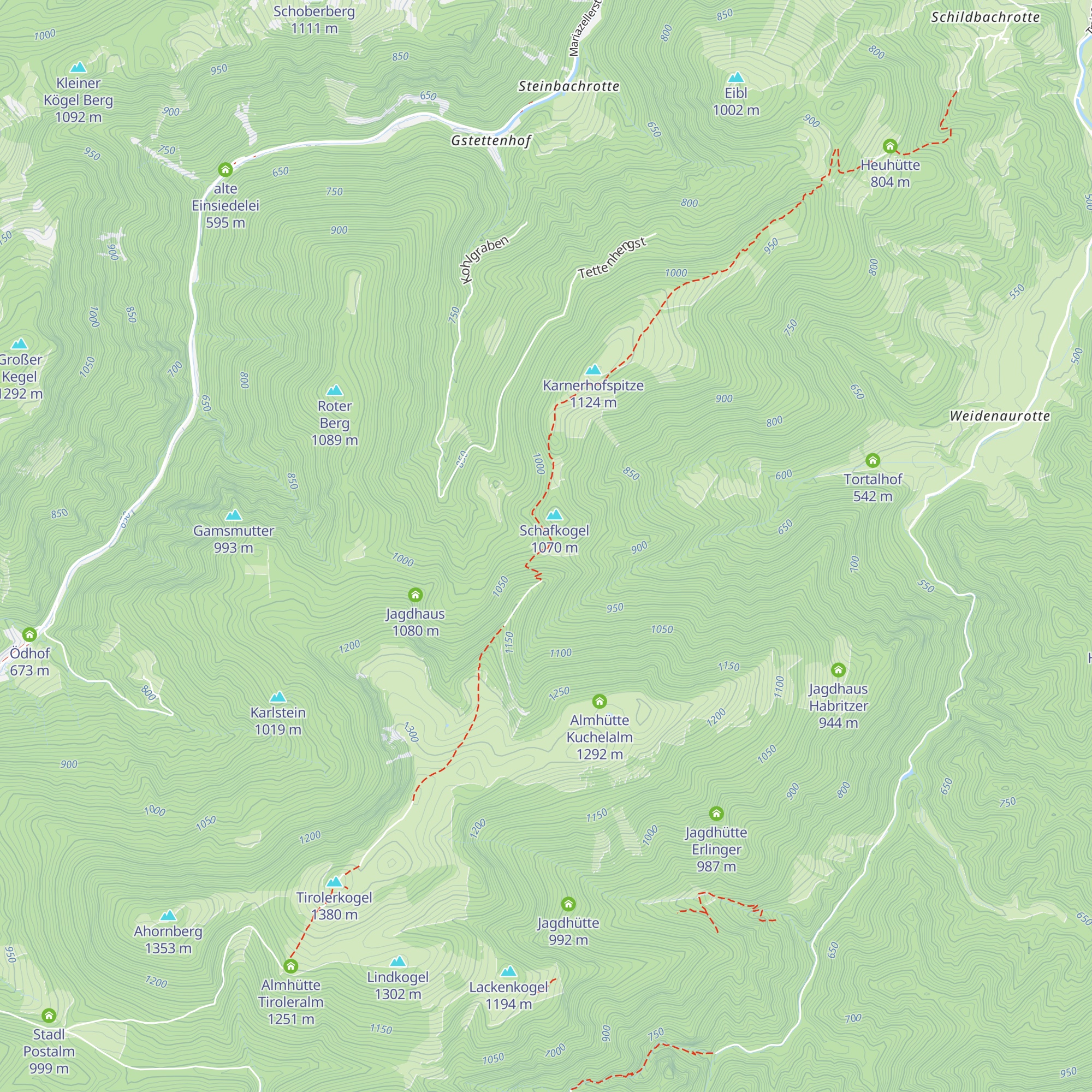 Österleinbrunnhütte map