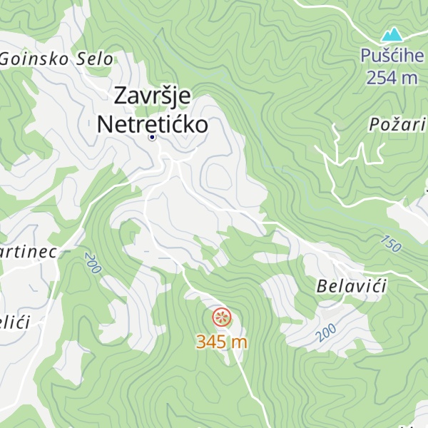 Map of Župni dvor Župe Uzvišenja Svetog Križa Završje Netretićko