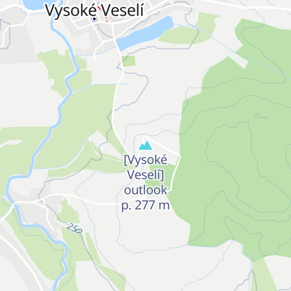 Map of [Vysoké Veselí] outlook p.