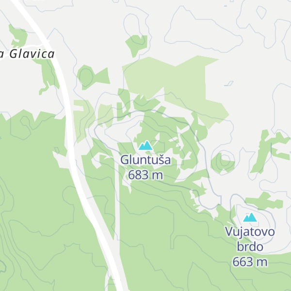 Map of Gluntuša