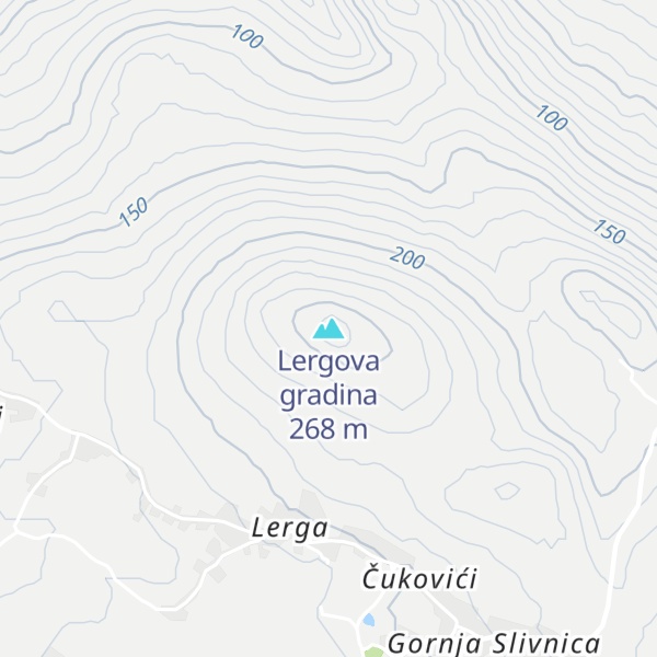 Map of Lergova gradina