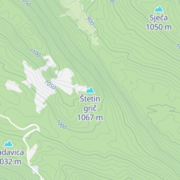 Map of Štetin grič