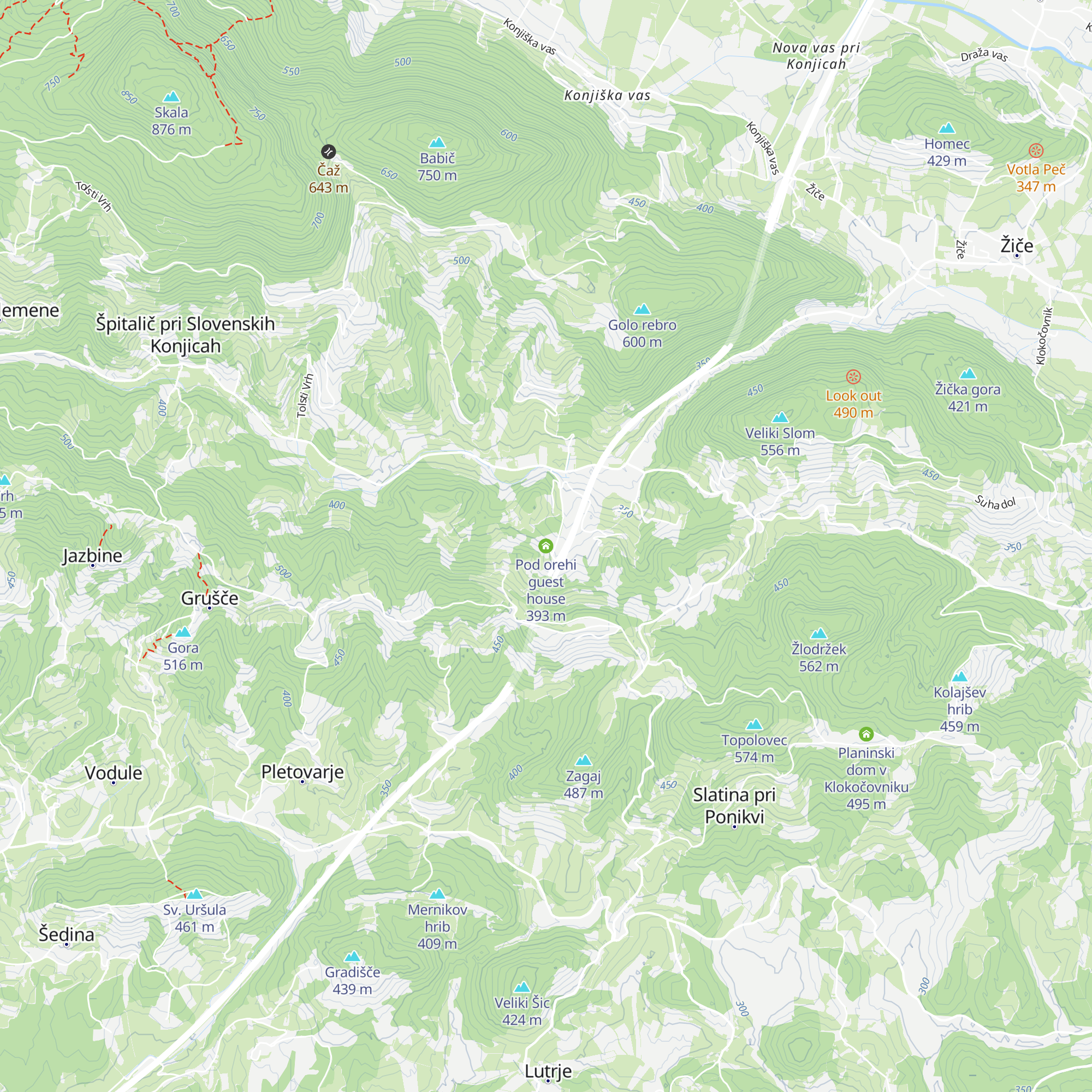 Pod orehi guest house map