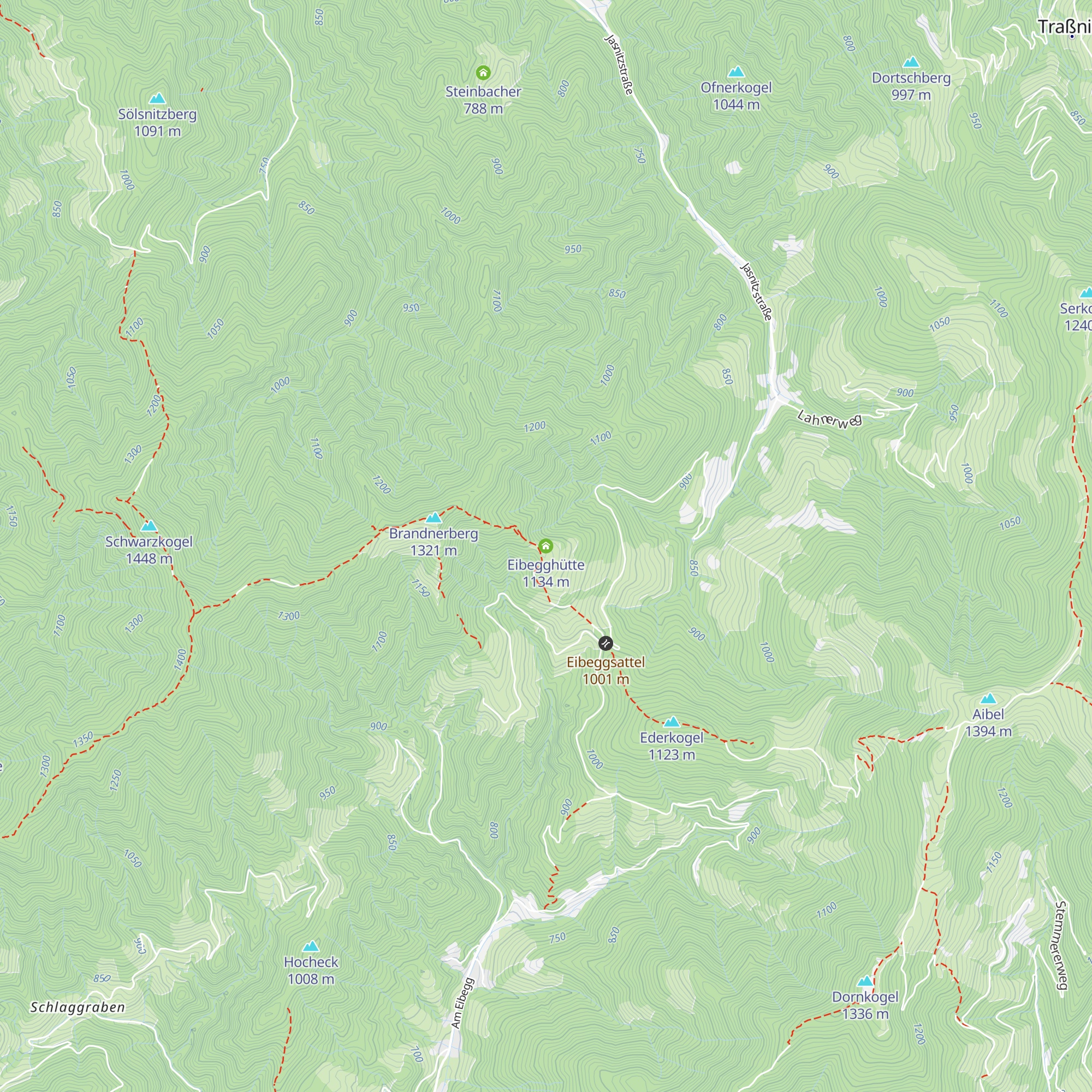 Eibegghütte map