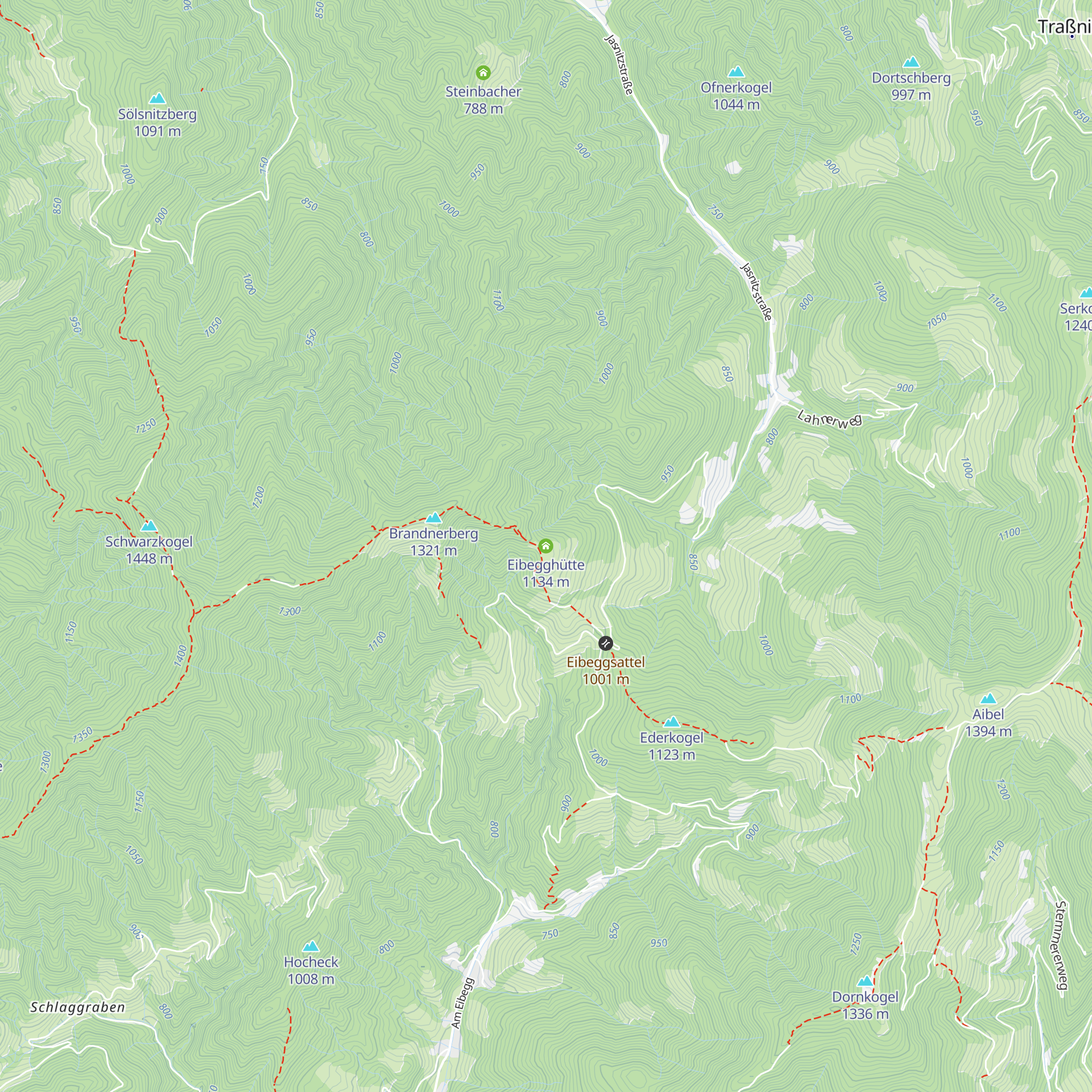 Eibegghütte map